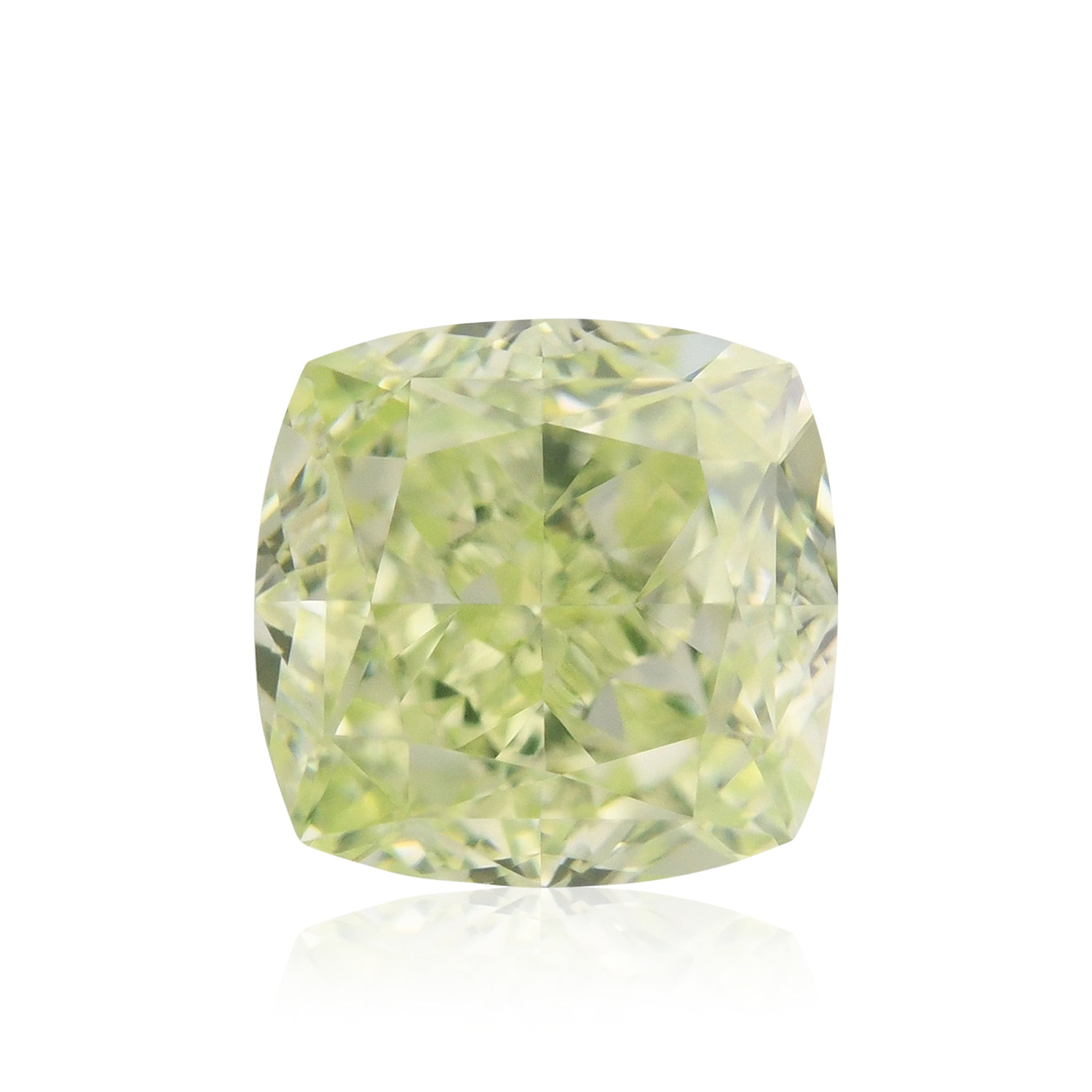 1.08 Carat Fancy Yellow Green Cushion Diamond VS1 GIA