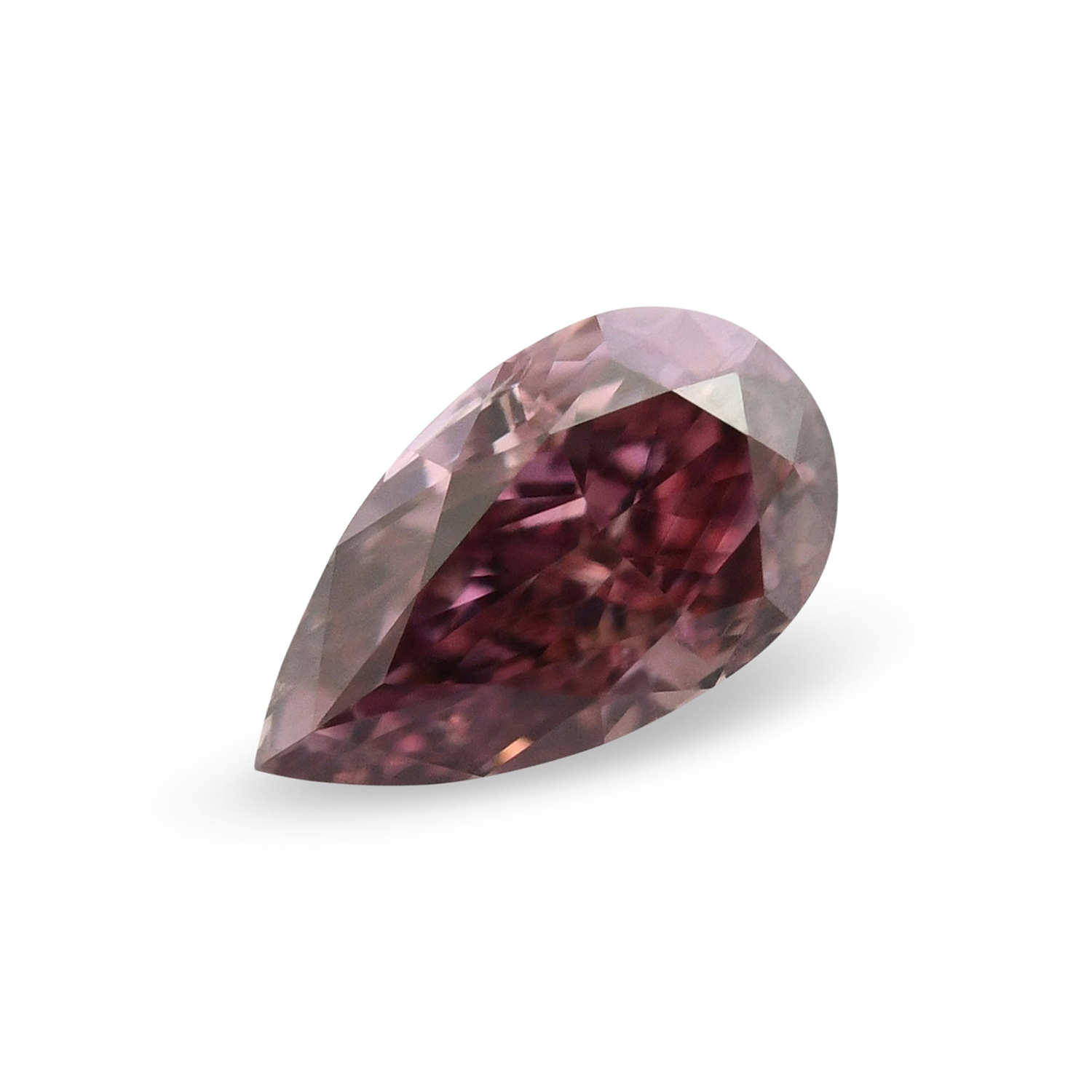 0.29 Carat Fancy Deep Pink Pear Diamond SI2 GIA