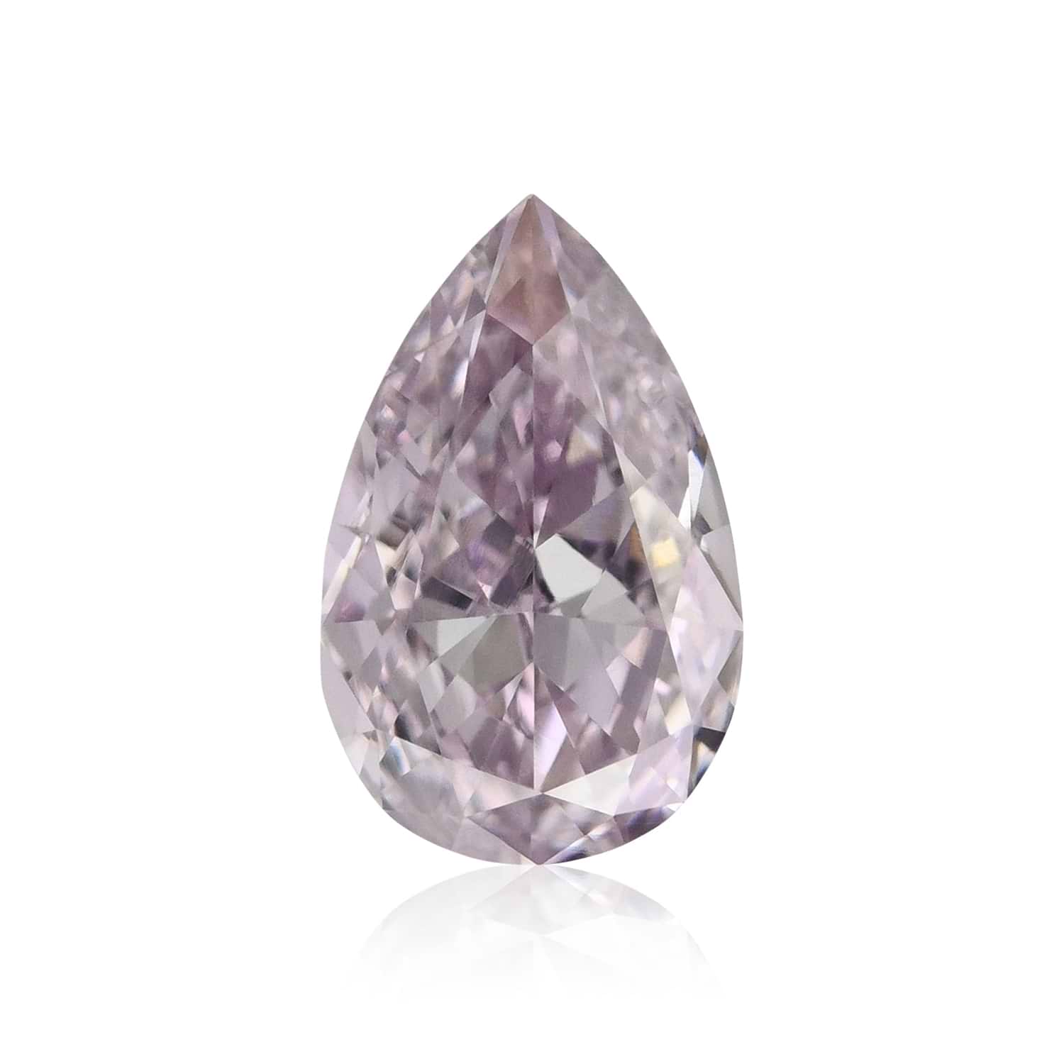 0.42 Carat Fancy Pink Purple Pear Diamond VS2 GIA
