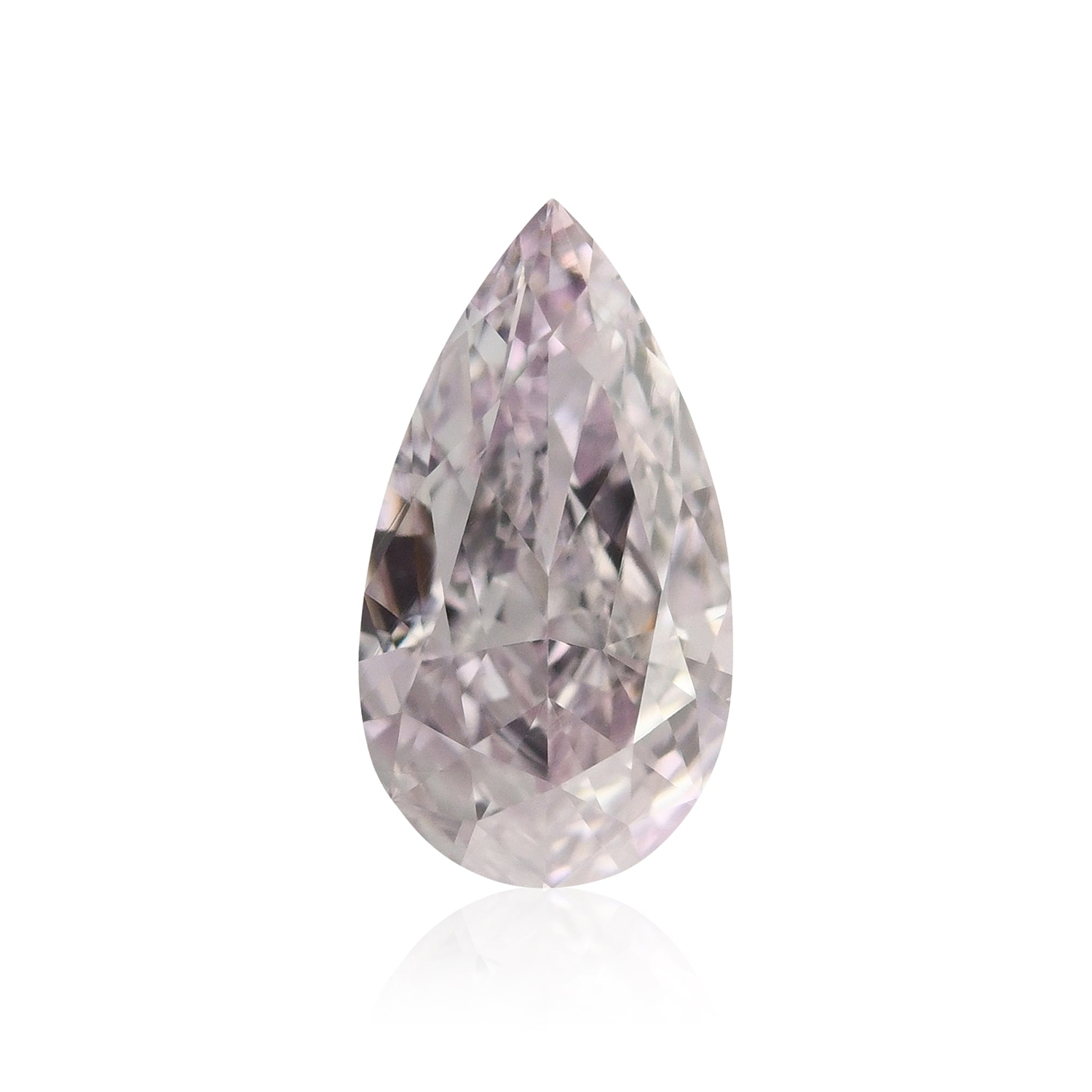 0.46 Carat Fancy Light Purplish Pink Pear Diamond VS2 GIA