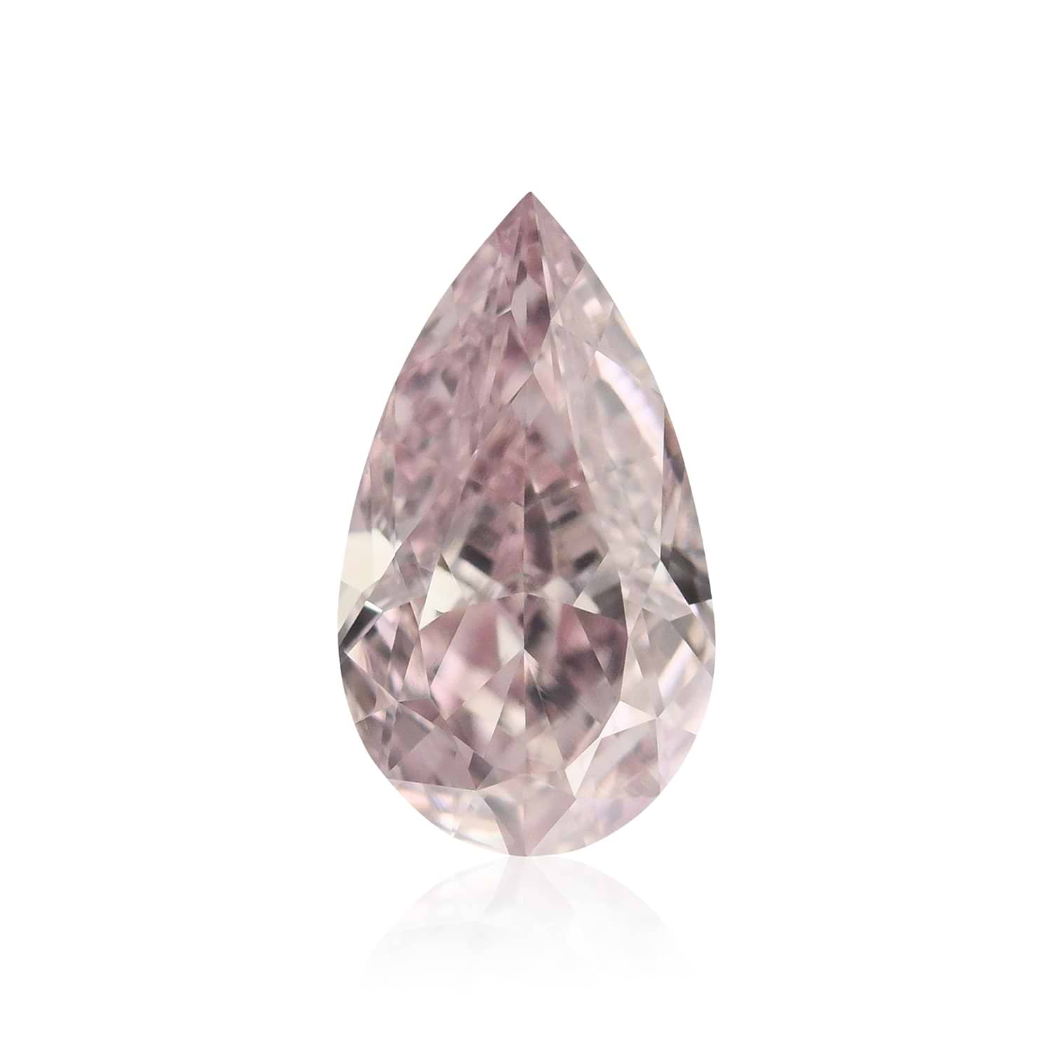 0.50 Carat Fancy Pink Pear Diamond VS2 GIA