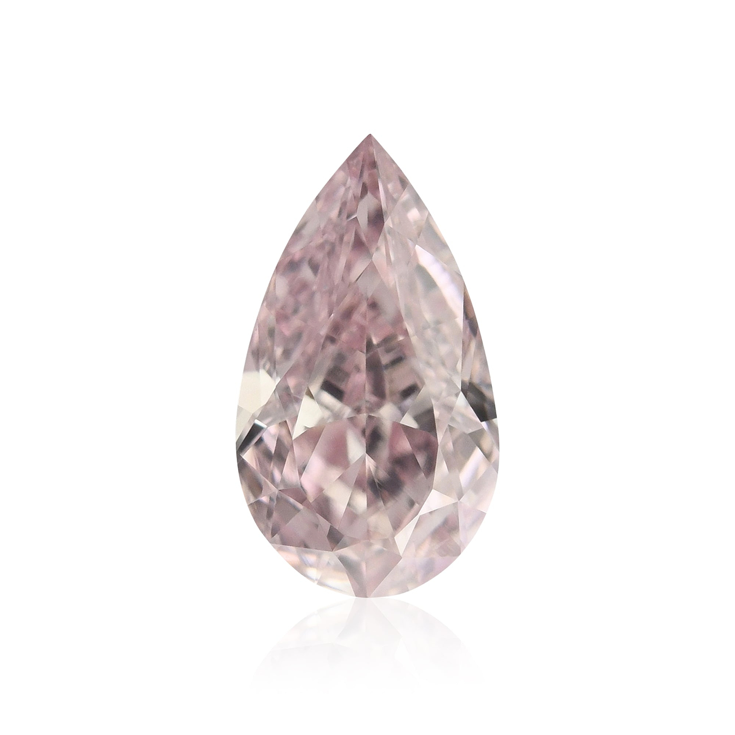 0.50 Carat Fancy Pink Pear Diamond VS2 GIA