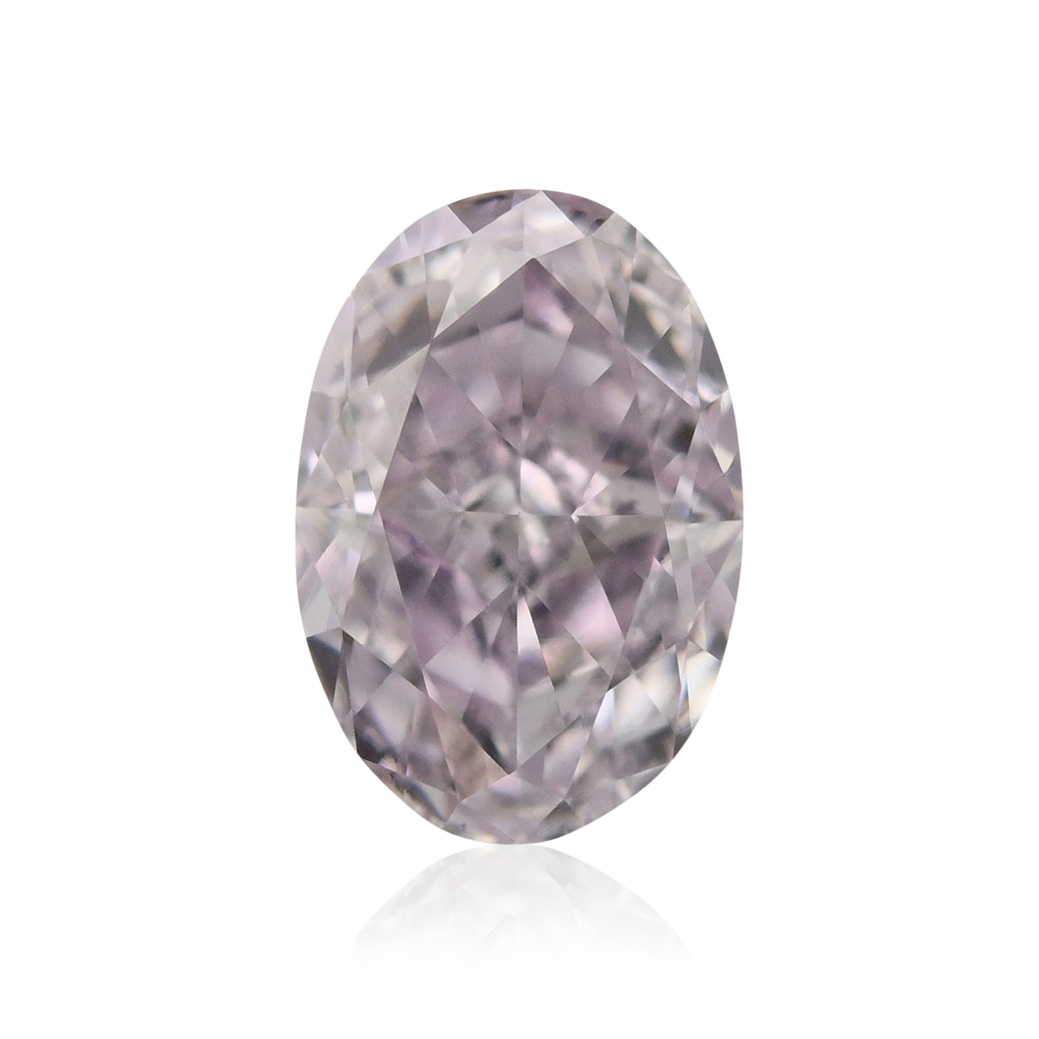 0.50 Carat Fancy Light Purplish Pink Oval Diamond SI1 GIA