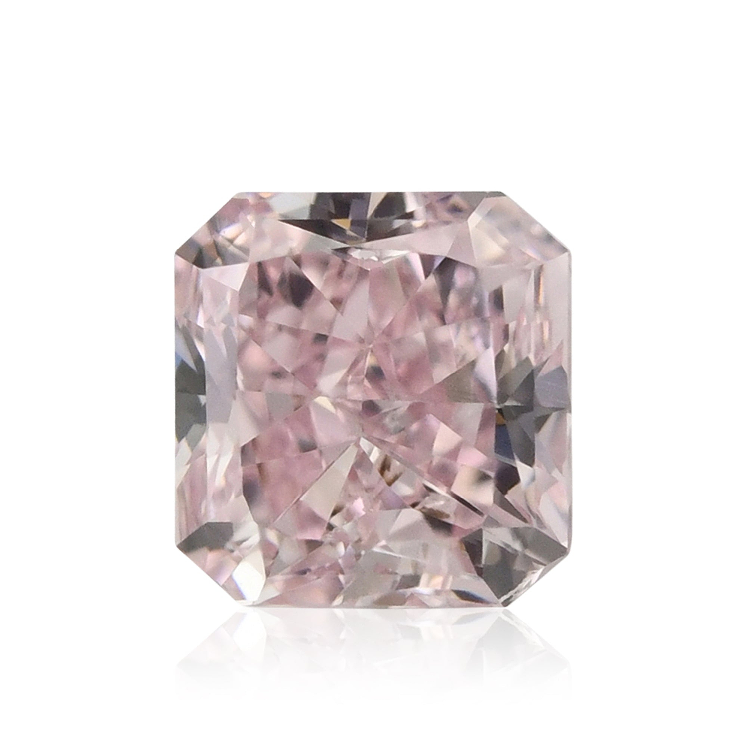 0.50 Carat Fancy Pink Radiant Diamond VS2 GIA