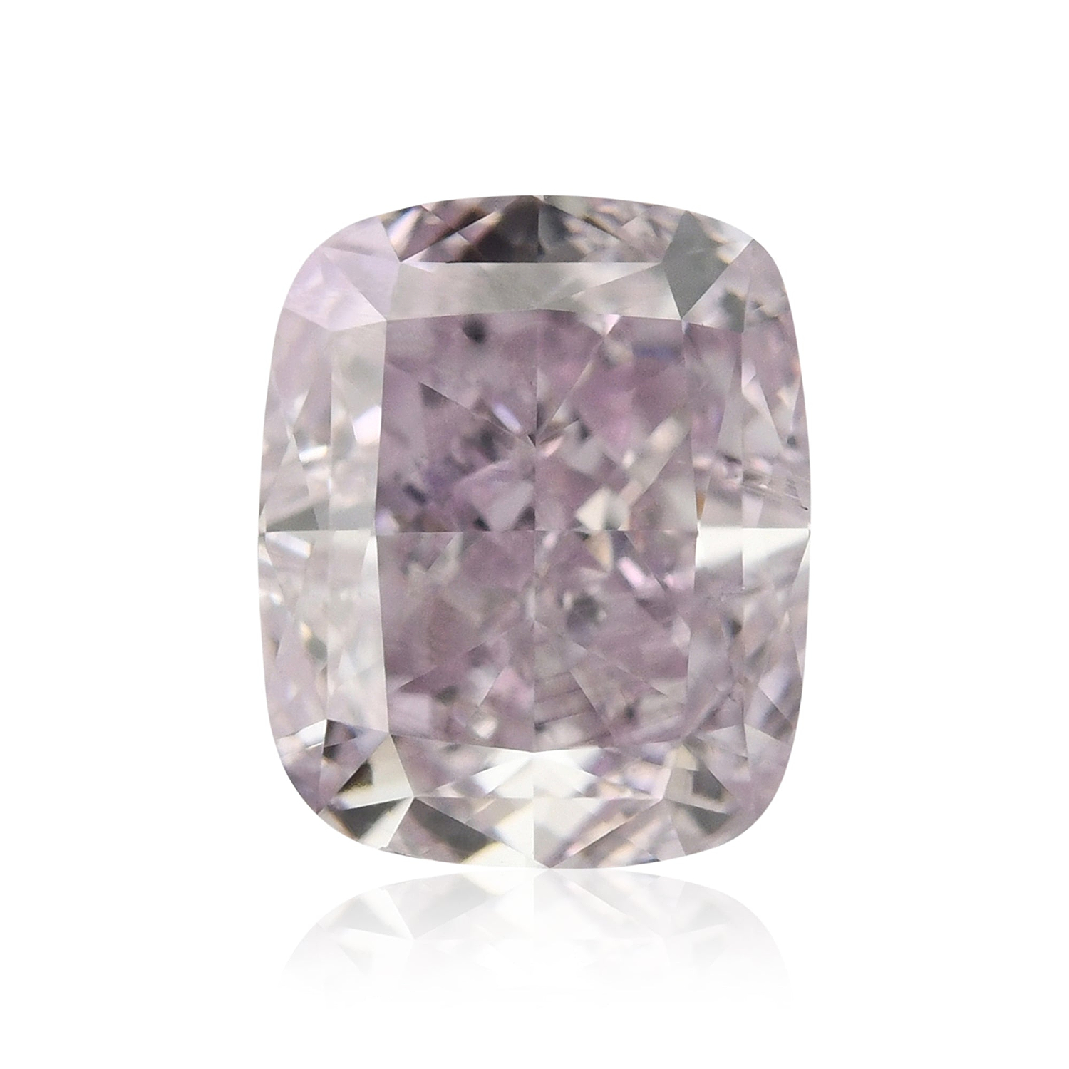 0.71 Carat Fancy Pinkish Purple Cushion Diamond SI2 GIA