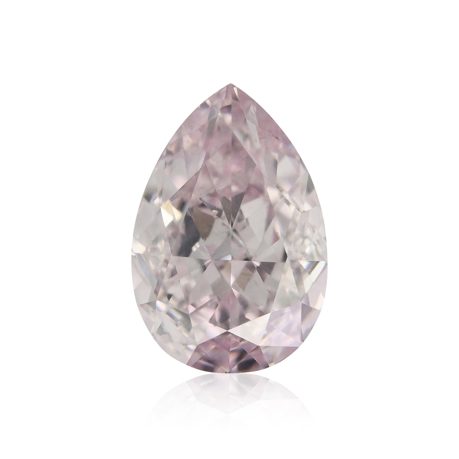 0.70 Carat Fancy Light Purplish Pink Pear Diamond SI2 GIA