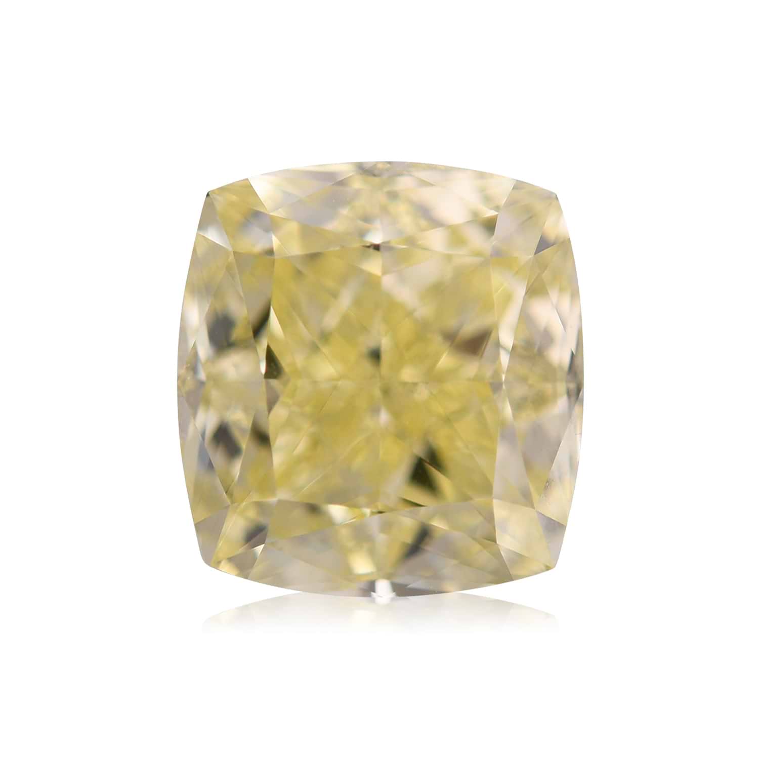 2.92 Carat Fancy Yellow Cushion Diamond VS2 GIA