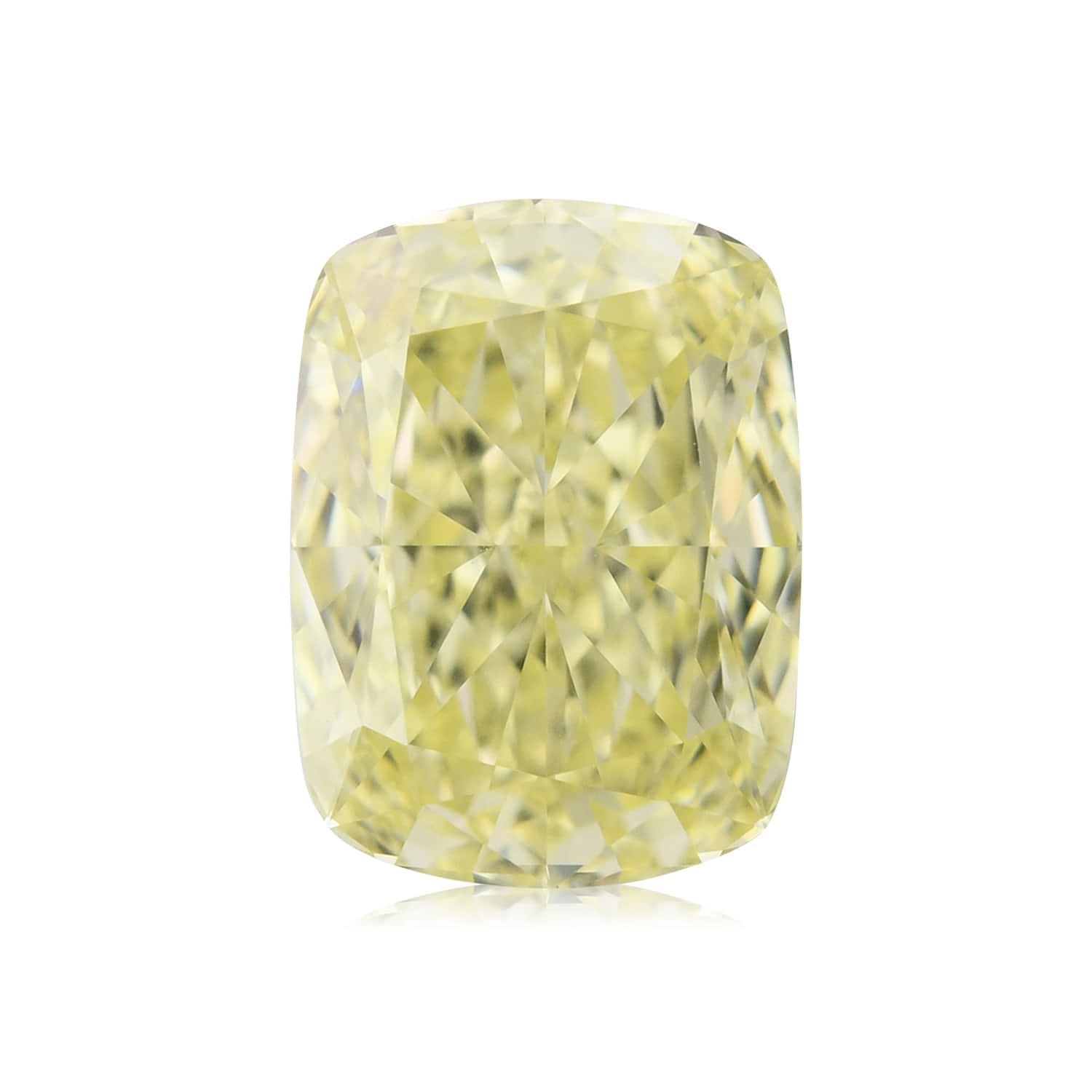2.03 Carat Fancy Light Yellow Cushion Diamond VVS1 GIA