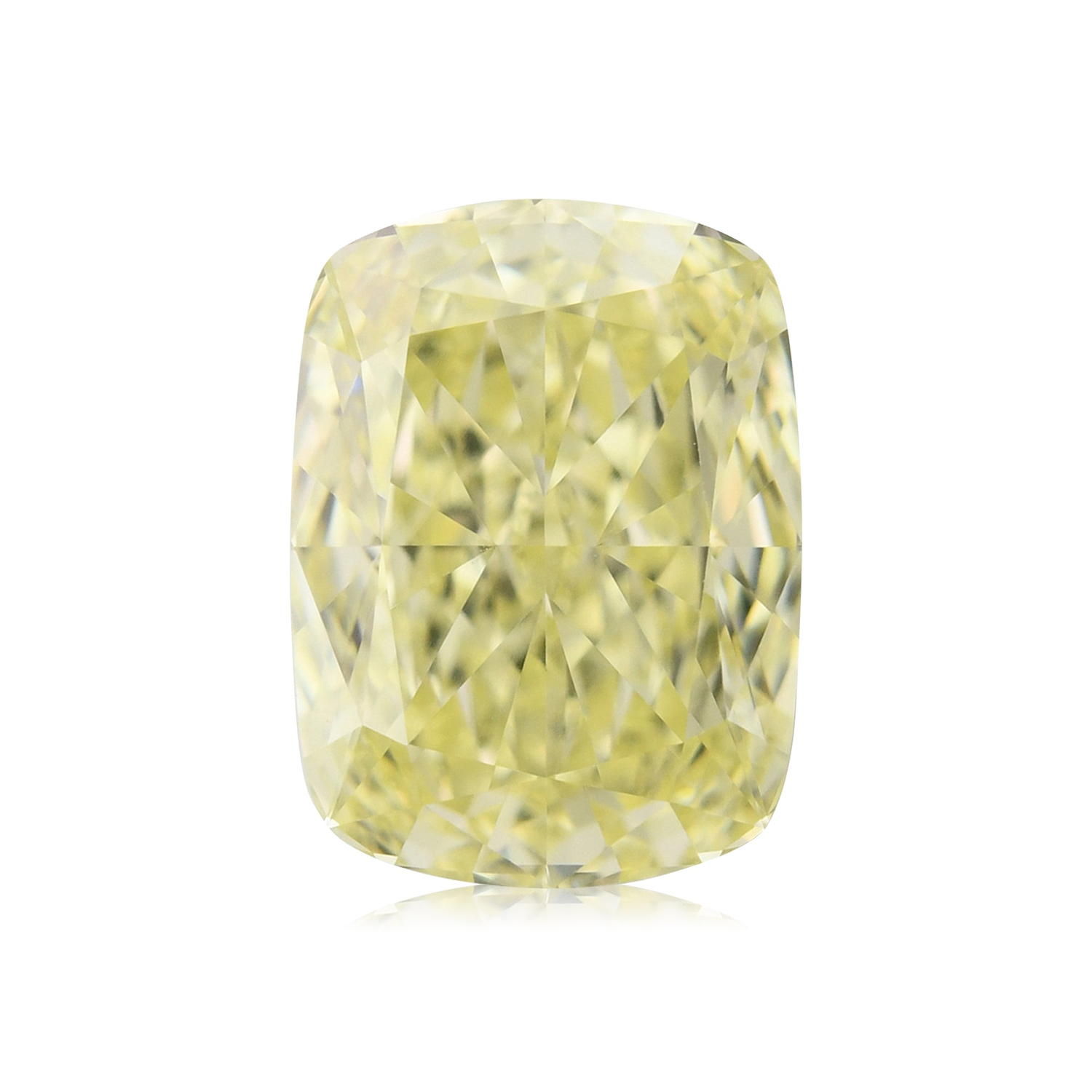 2.03 Carat Fancy Light Yellow Cushion Diamond VVS1 GIA