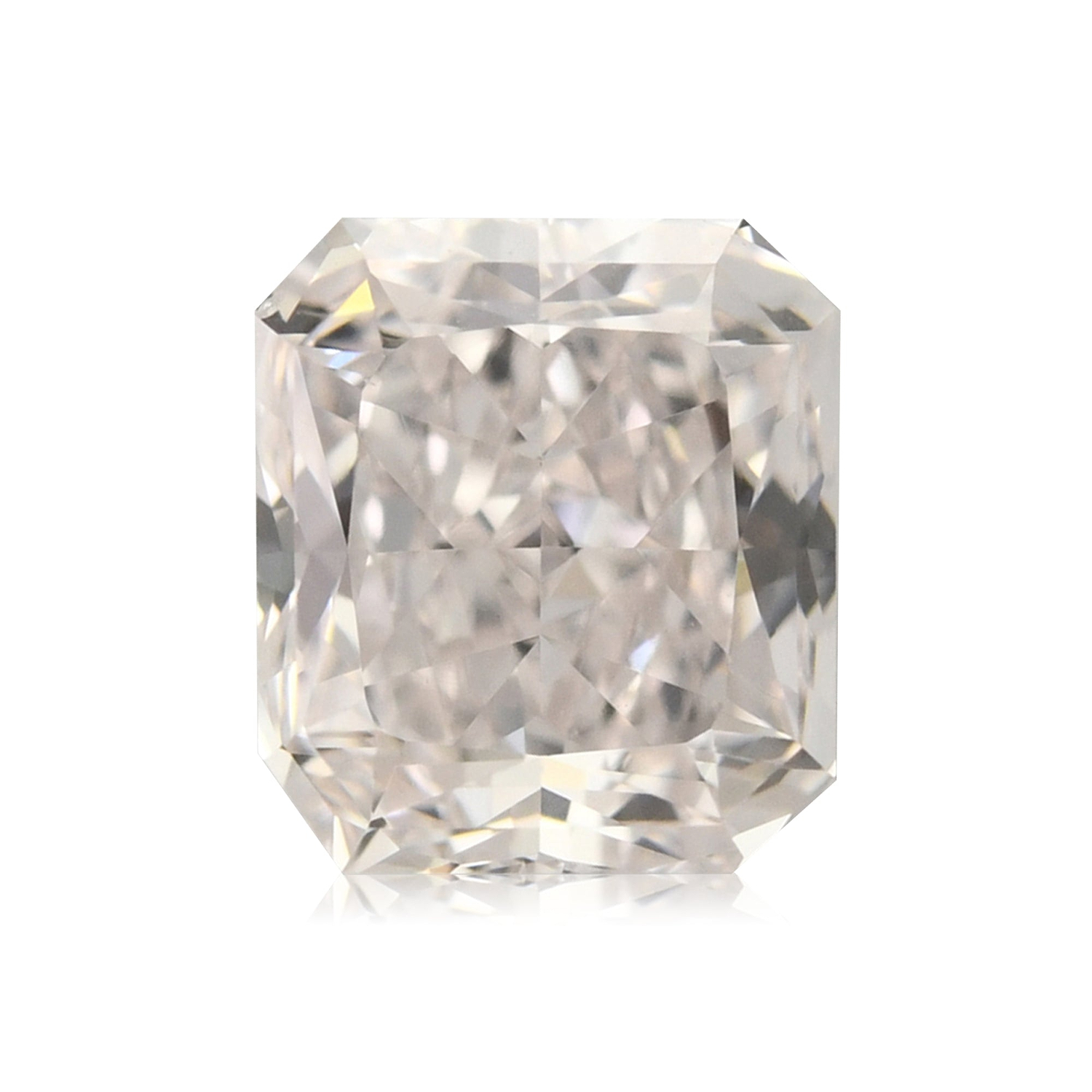 0.85 Carat Very Light Pink Radiant Diamond VS2 GIA