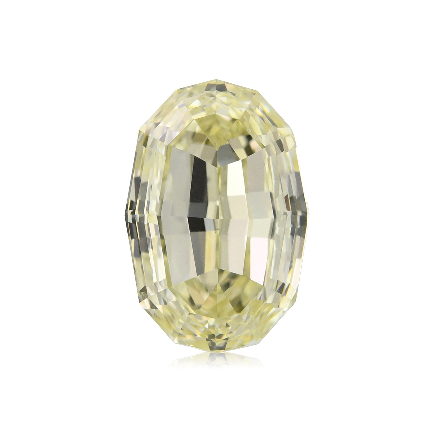 2.01 Carat Fancy Light Yellow Oval Diamond SI1 GIA