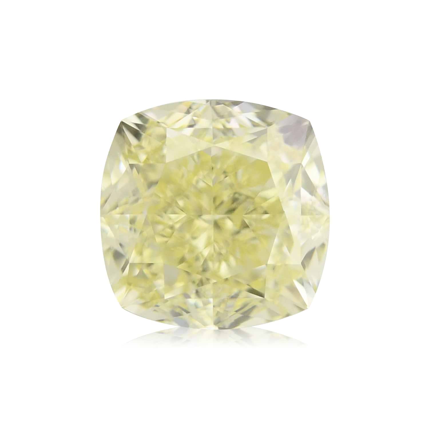 1.56 Carat Fancy Light Yellow Cushion Diamond VVS2 GIA