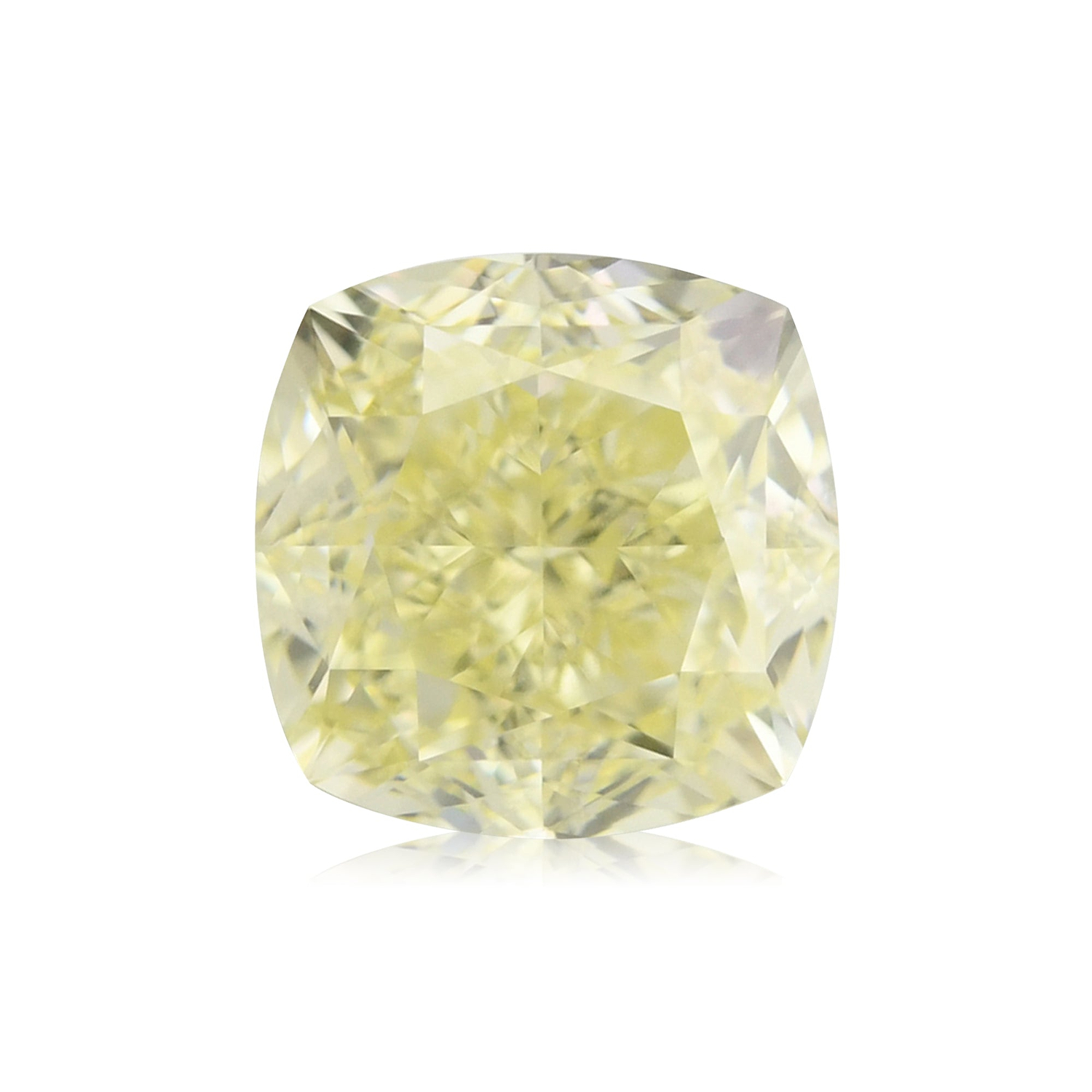 1.56 Carat Fancy Light Yellow Cushion Diamond VVS2 GIA