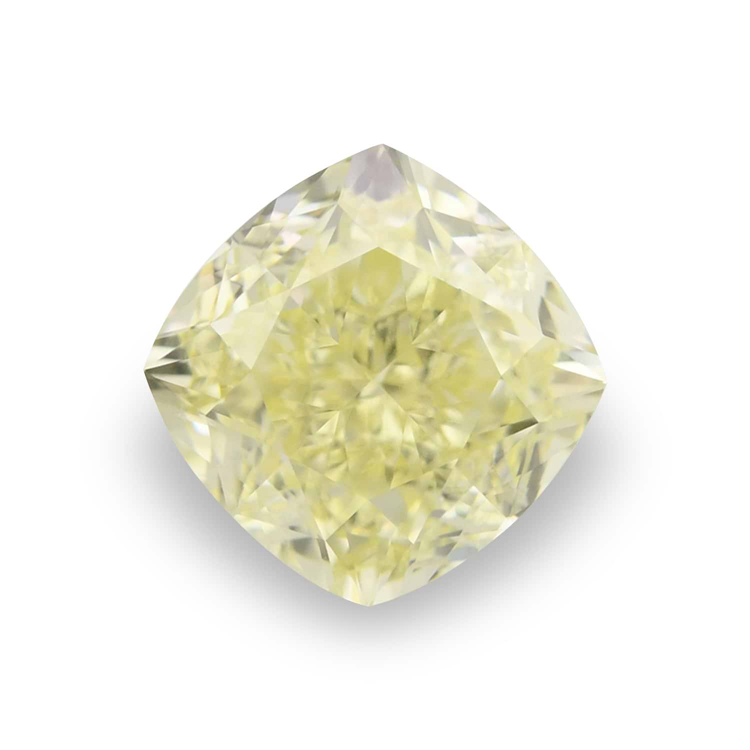 1.56 Carat Fancy Light Yellow Cushion Diamond VVS2 GIA