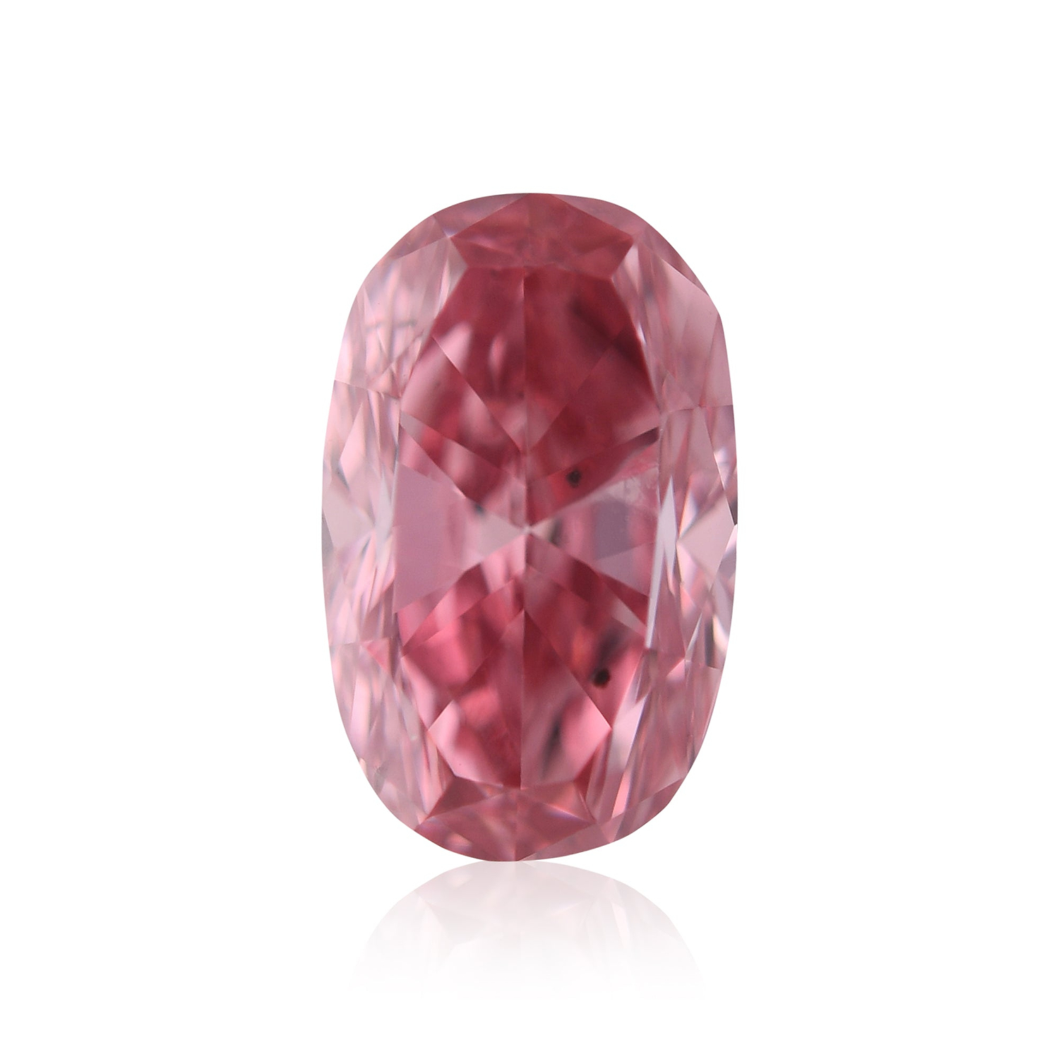 0.76 Carat Fancy Vivid Purplish Pink Cushion Diamond SI1 GIA