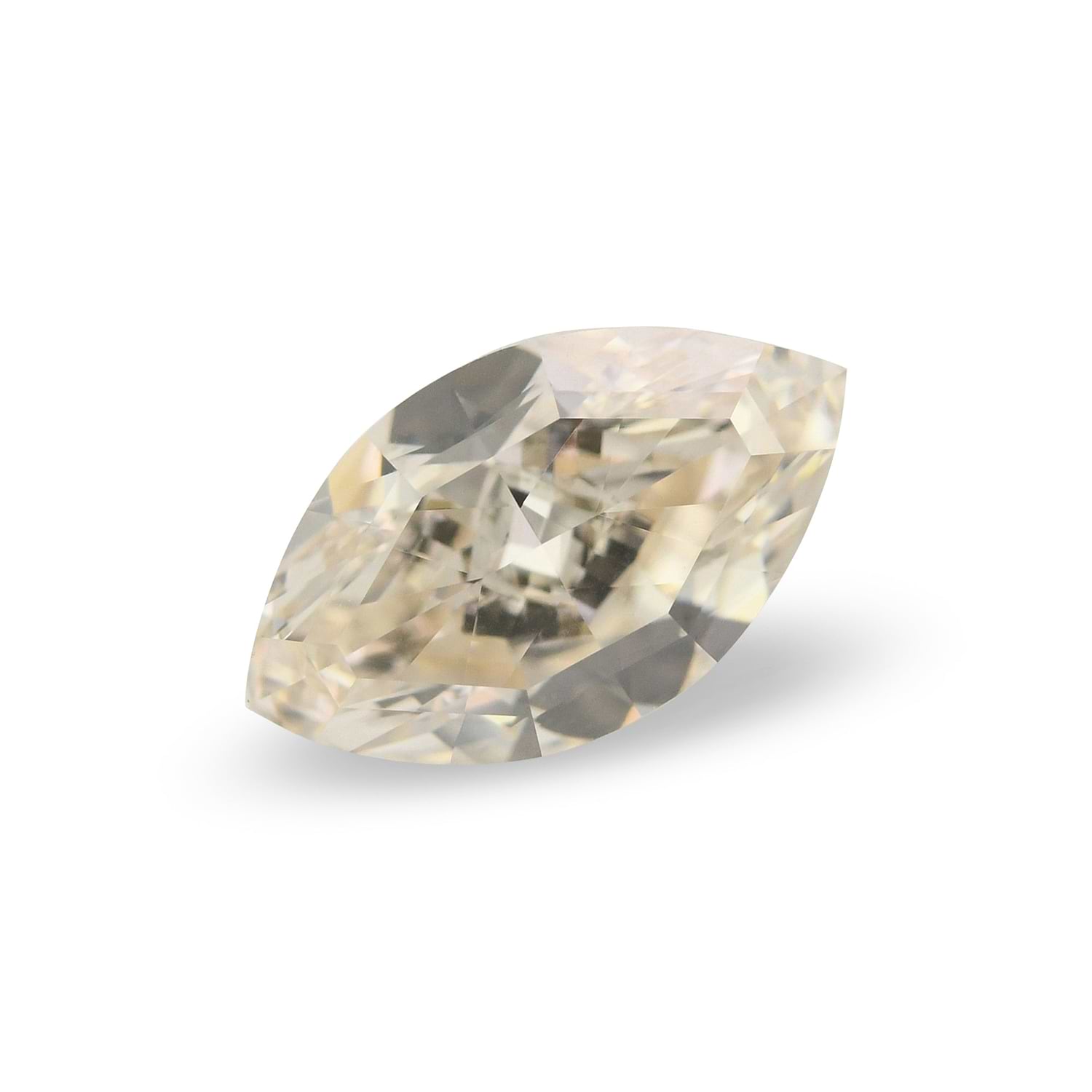 1.45 Carat Faint Brown Marquise Diamond VS1 GIA