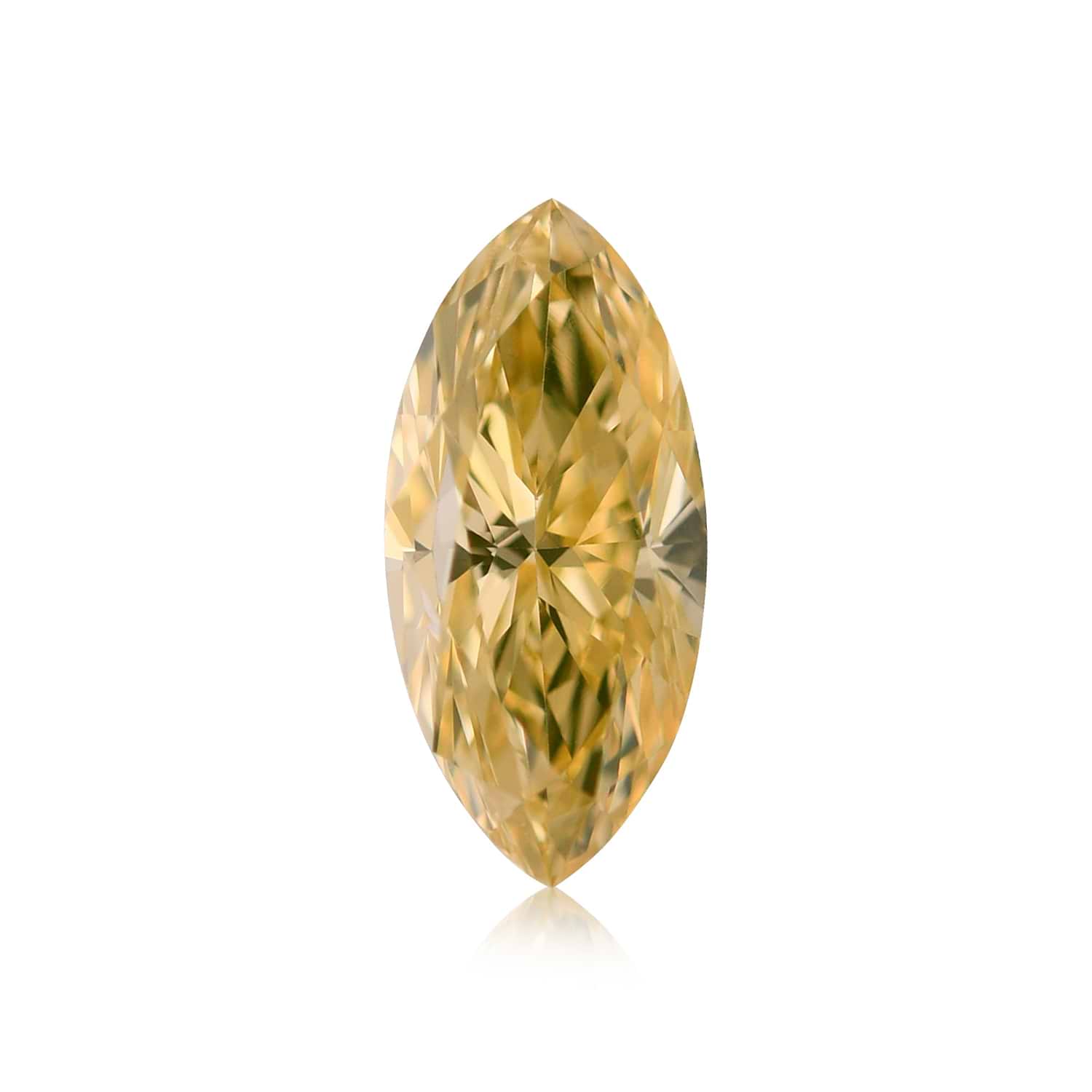 0.46 Carat Fancy Intense Yellow Marquise Diamond VS1 GIA