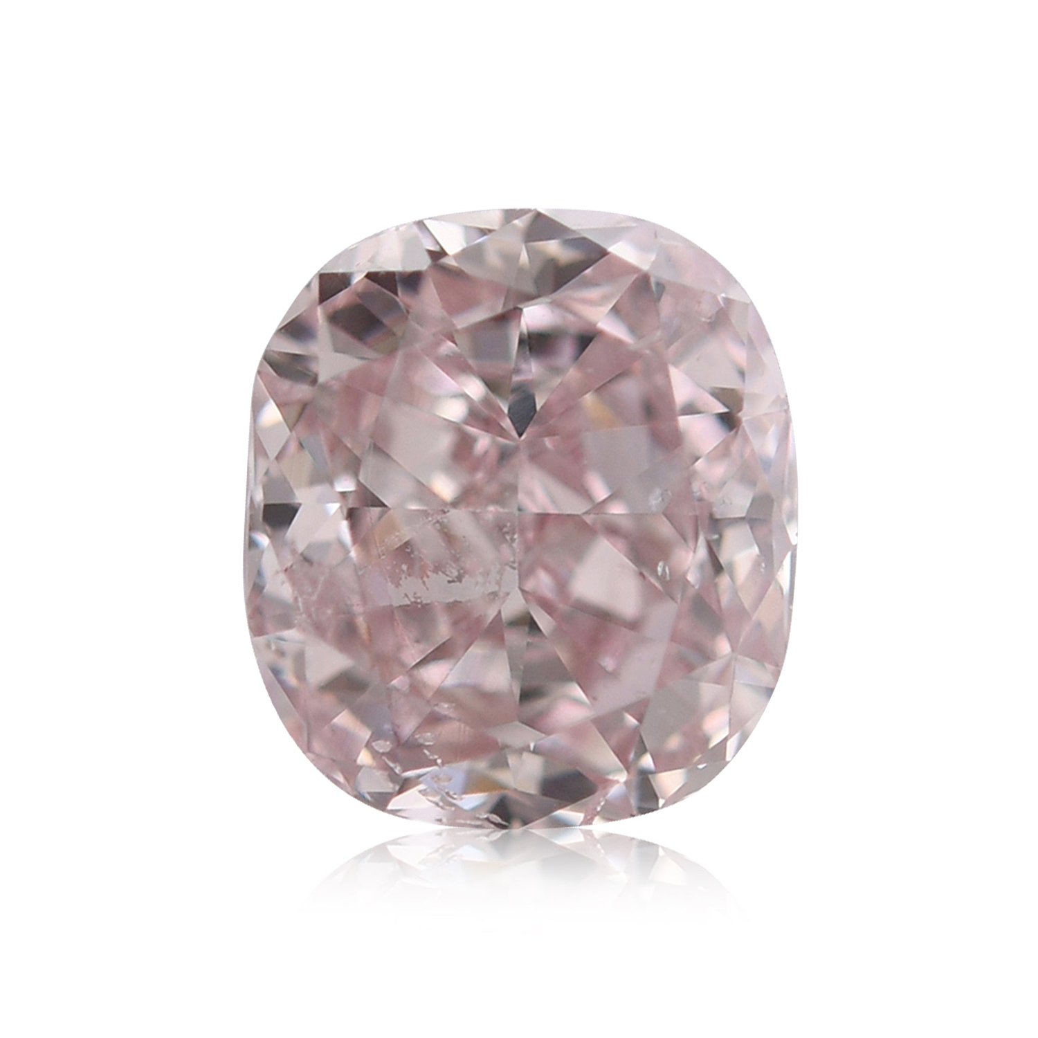 0.50 Carat Fancy Brownish Pink Cushion Diamond I1 GIA