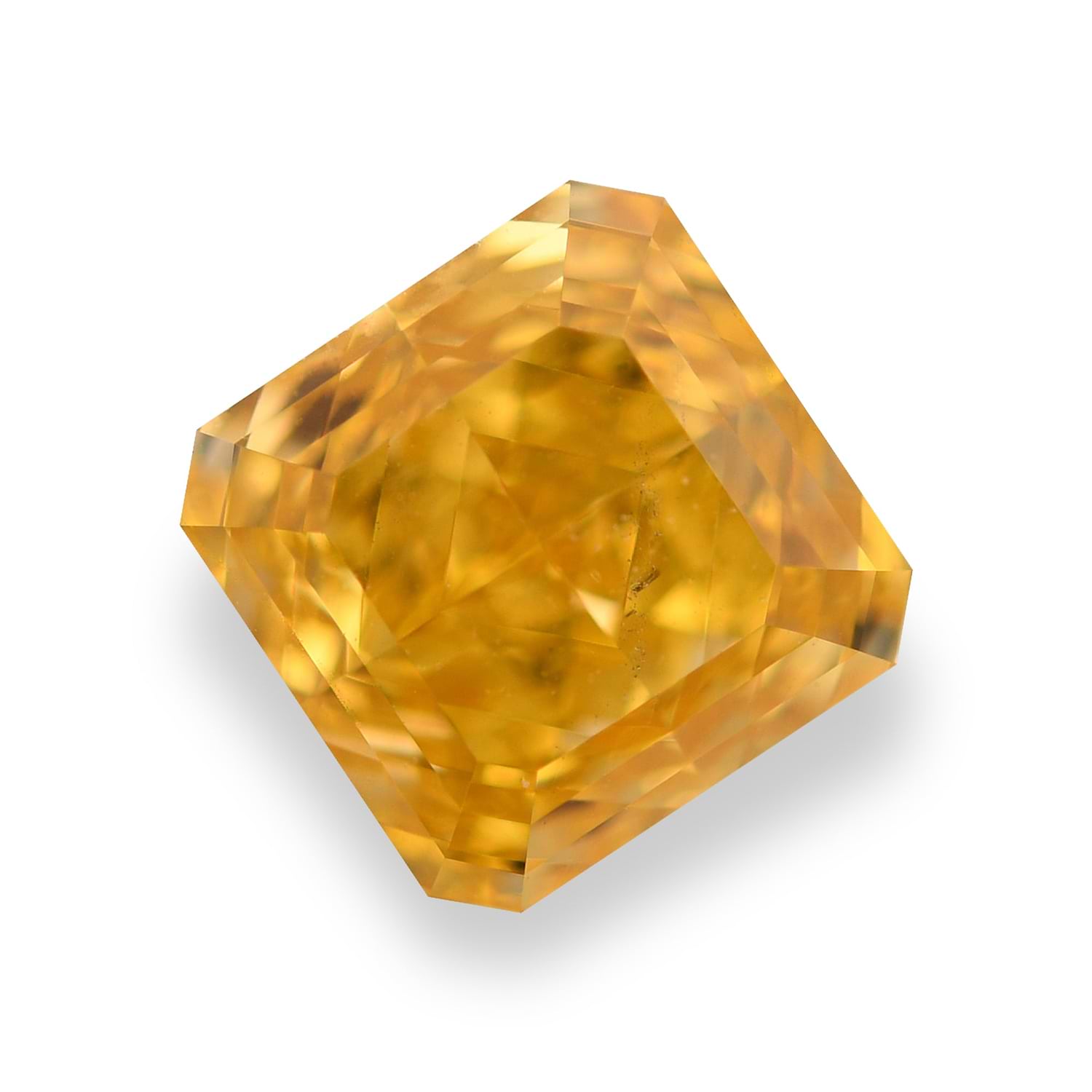 1.18 Carat Fancy Vivid Orange Yellow Asscher Diamond SI1 GIA