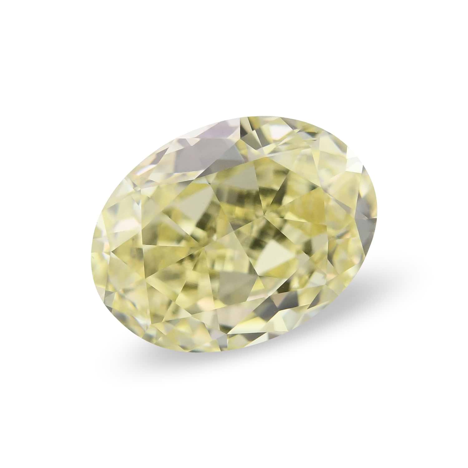 1.15 Carat Fancy Light Yellow Oval Diamond VS2 GIA