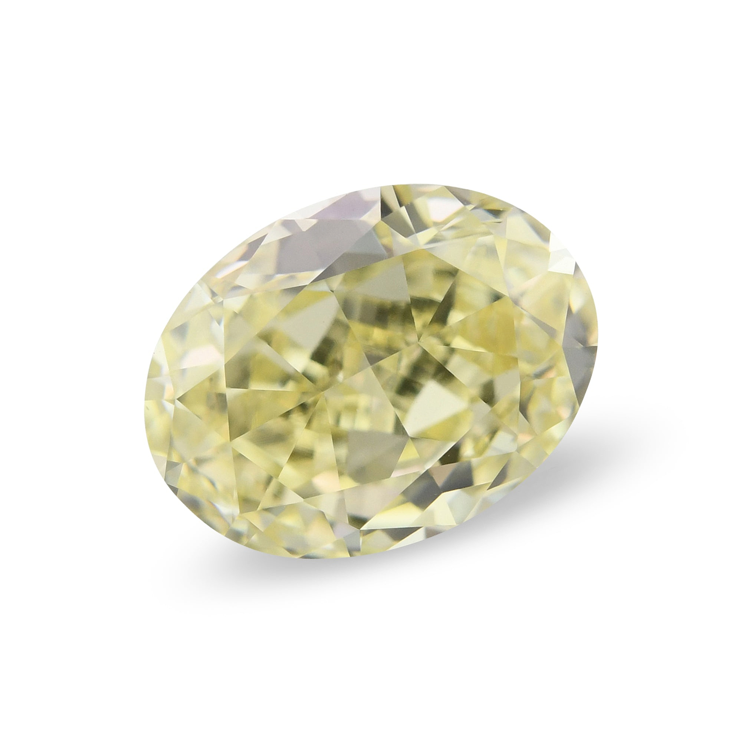 1.15 Carat Fancy Light Yellow Oval Diamond VS2 GIA
