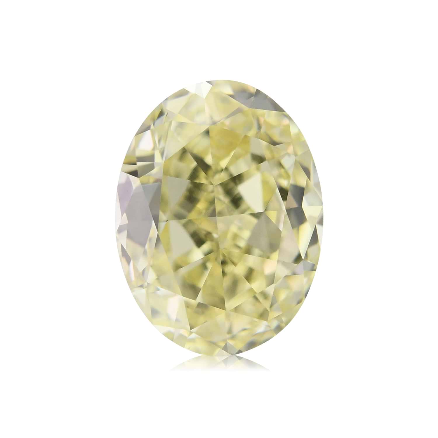 1.15 Carat Fancy Light Yellow Oval Diamond VS2 GIA