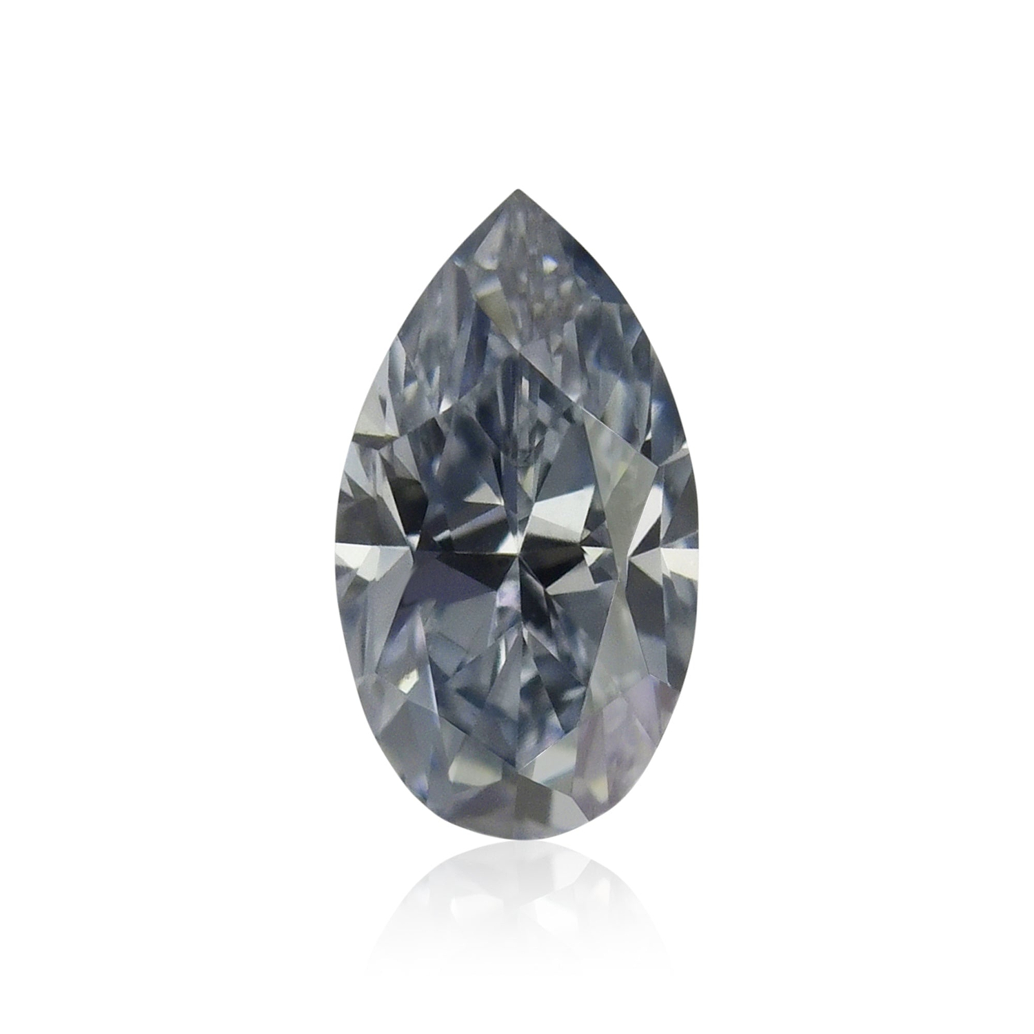 0.15 Carat Fancy Intense Blue Pear Diamond SI1 GIA
