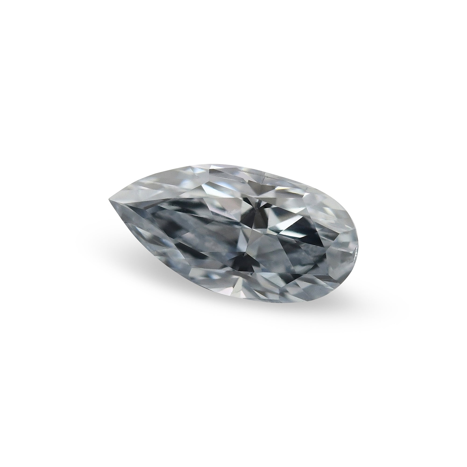 0.29 Carat Fancy Intense Blue Pear Diamond (I1) GIA