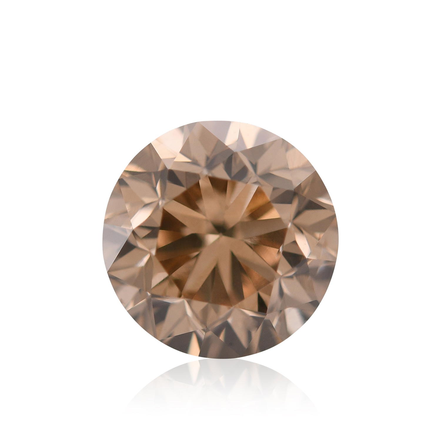 1.01 Carat Fancy Yellowish Brown Round Brillant Diamond SI1 GIA