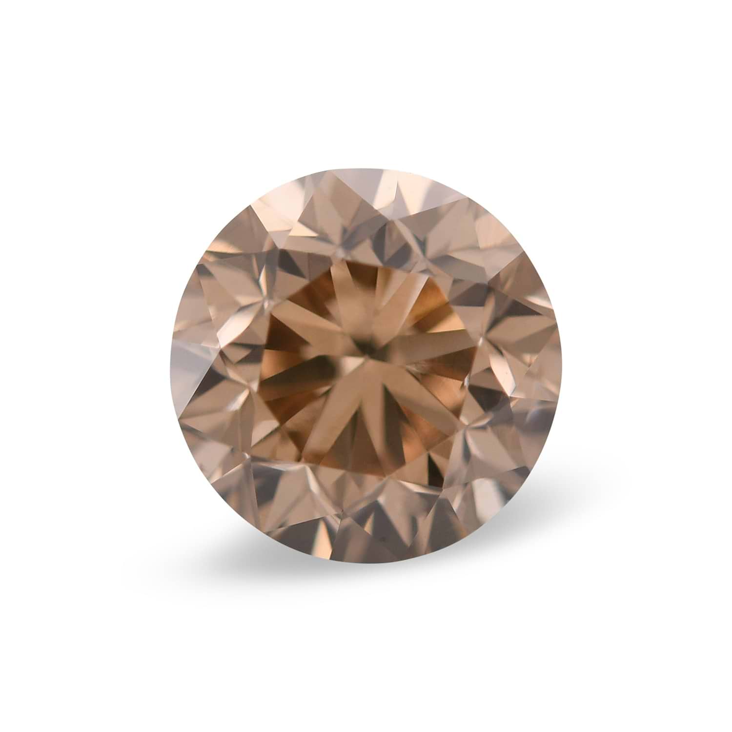1.01 Carat Fancy Yellowish Brown Round Brillant Diamond SI1 GIA