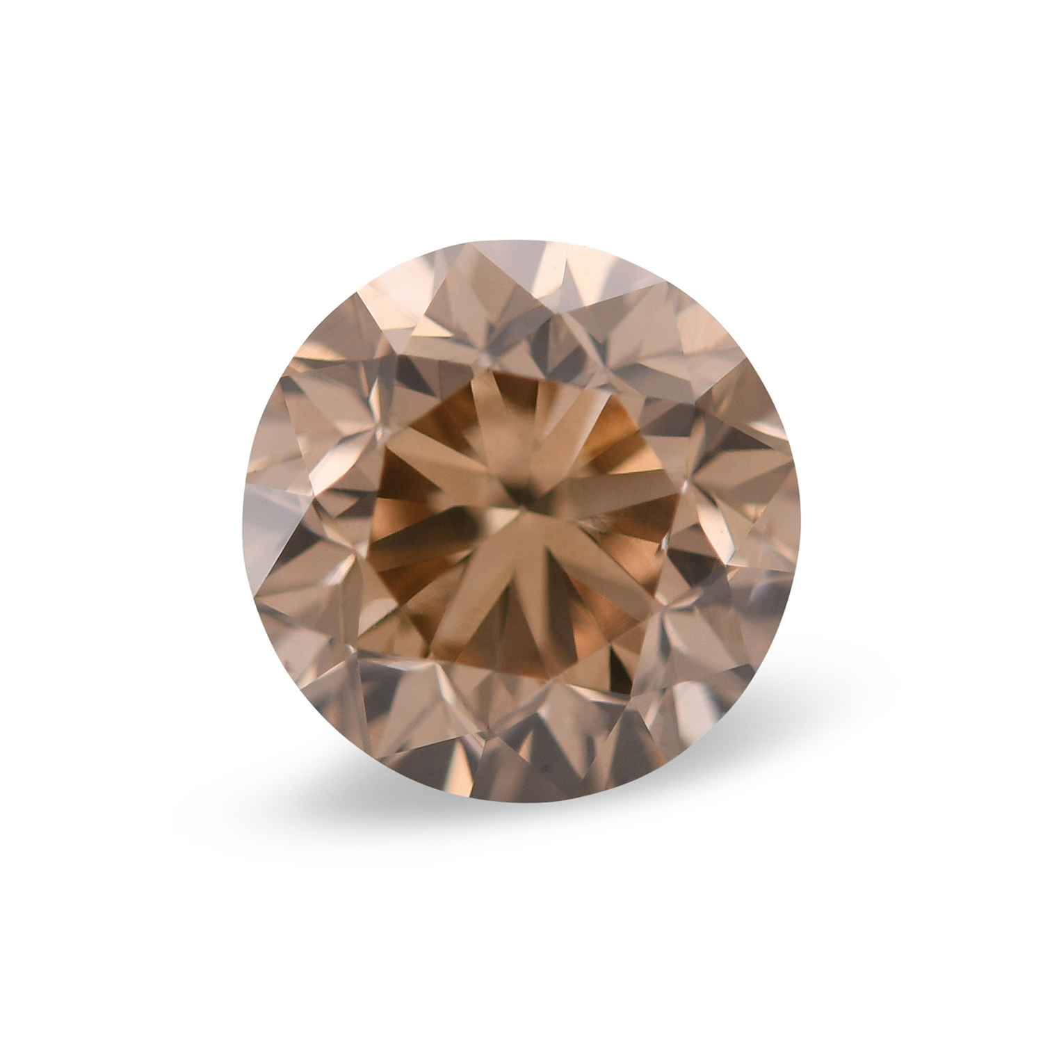 1.01 Carat Fancy Yellowish Brown Round Brillant Diamond SI1 GIA