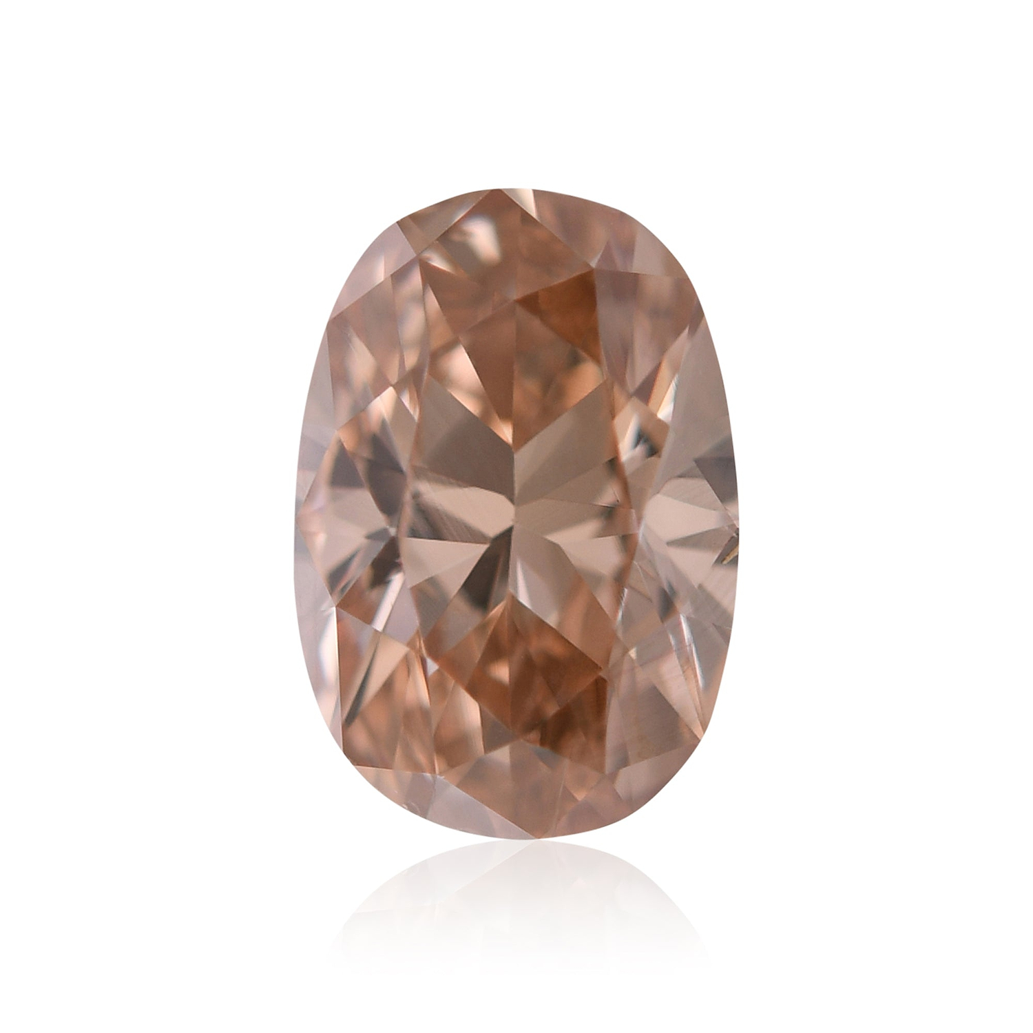 0.53 Carat Fancy Orange Brown Oval Diamond SI2 GIA