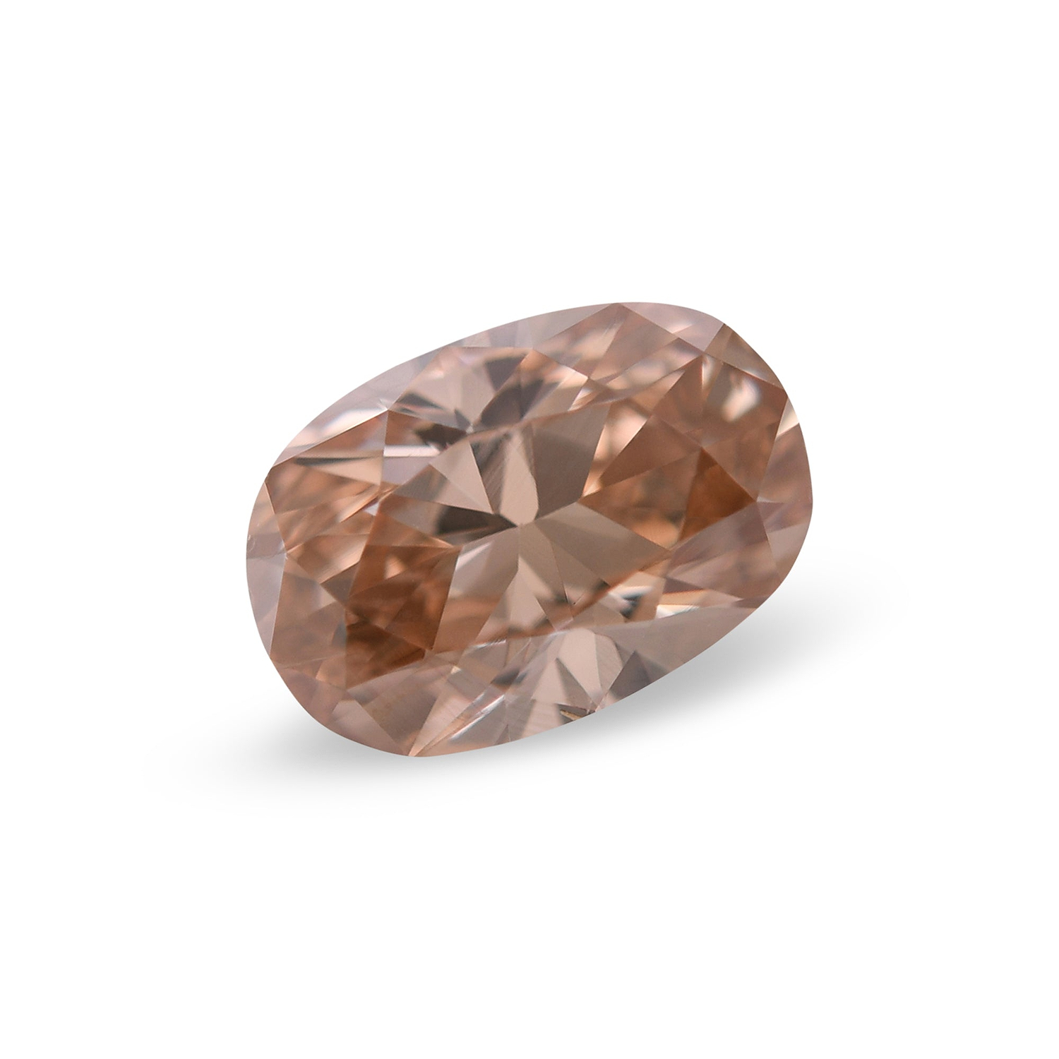 0.53 Carat Fancy Orange Brown Oval Diamond SI2 GIA