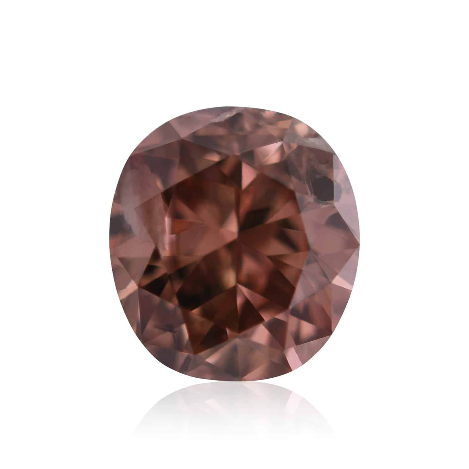 0.32 Carat Fancy Deep Pink Brown Oval Diamond I2 GIA