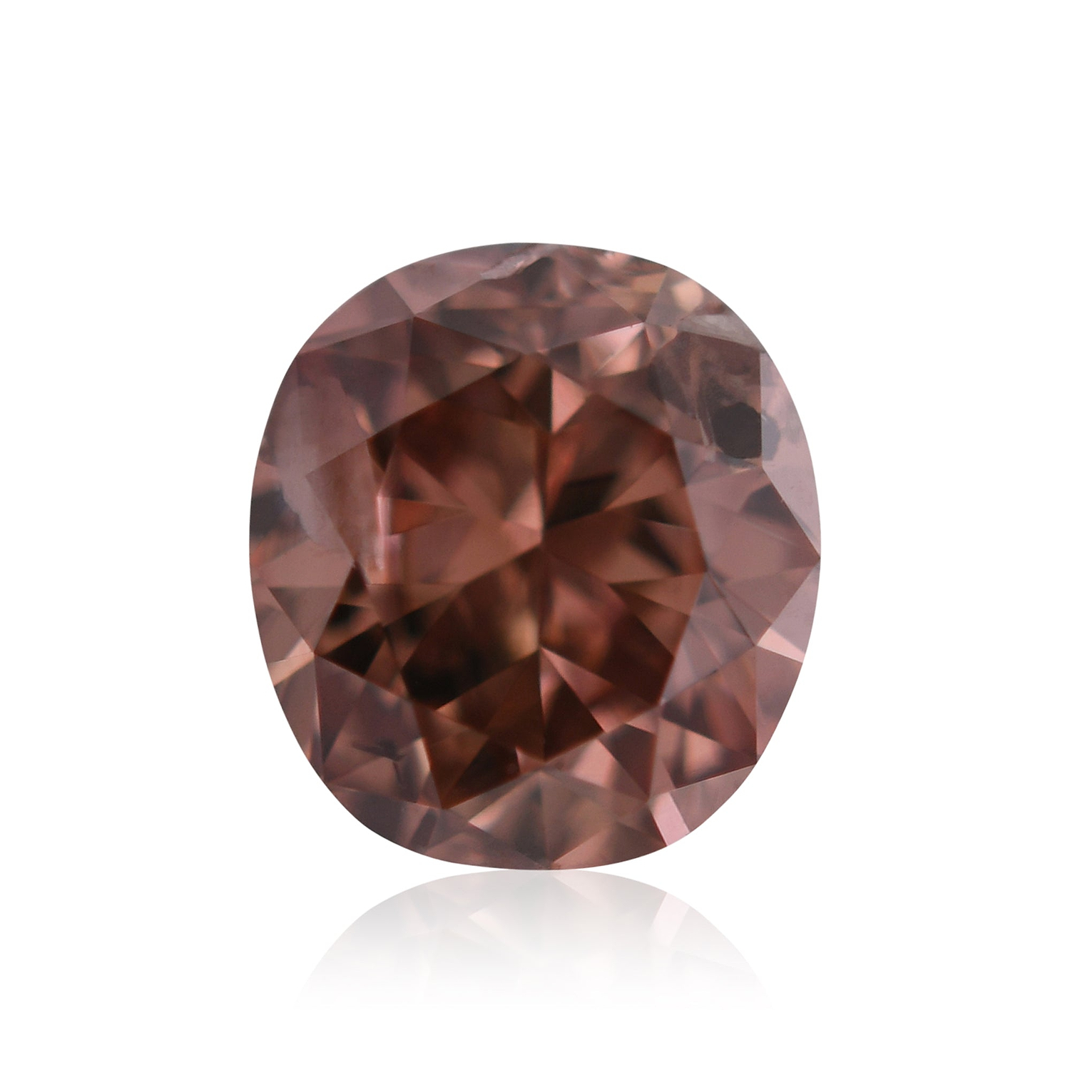 0.32 Carat Fancy Deep Pink Brown Oval Diamond I2 GIA
