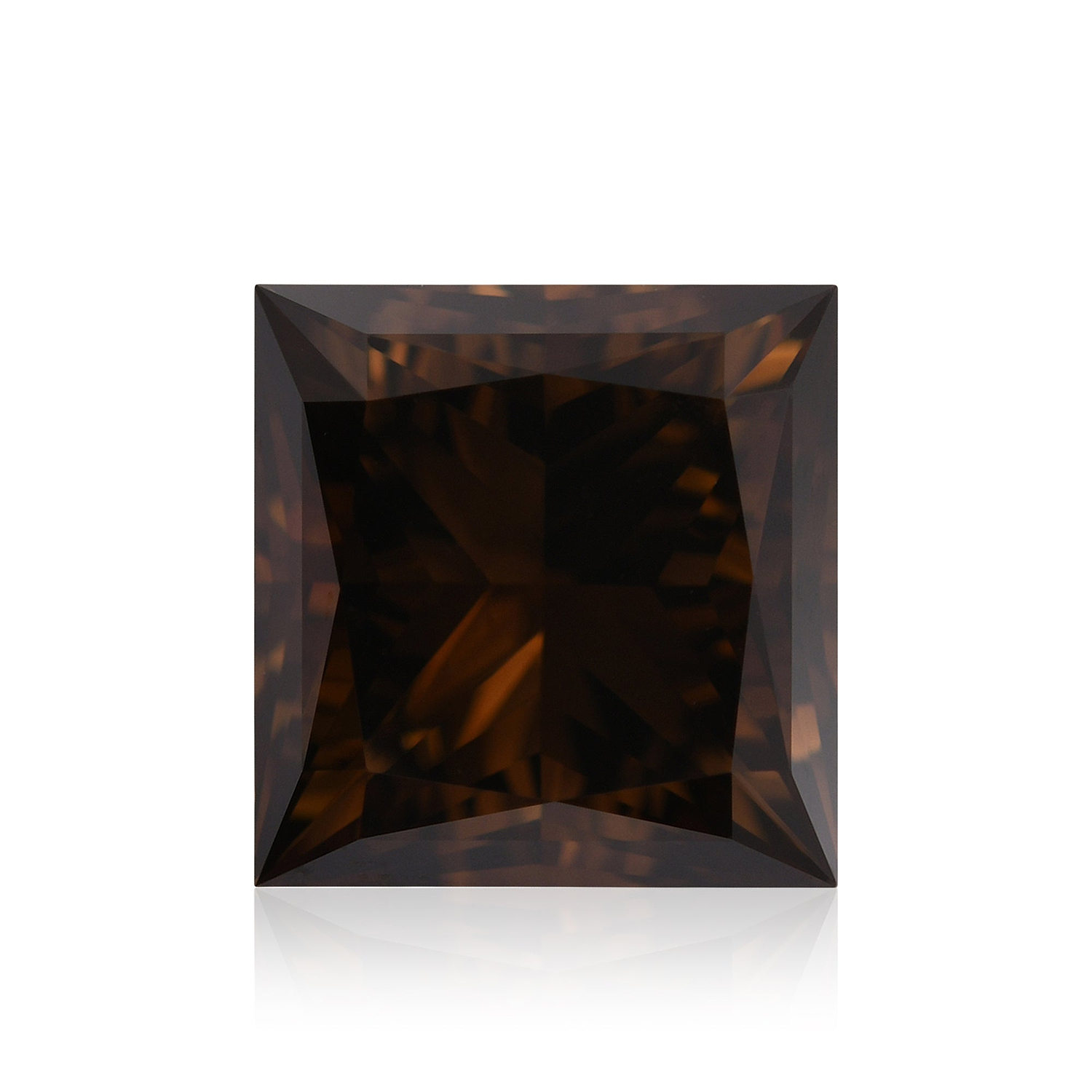 3.38 Carat Fancy Dark Orangy Brown Princess Diamond VS2 GIA