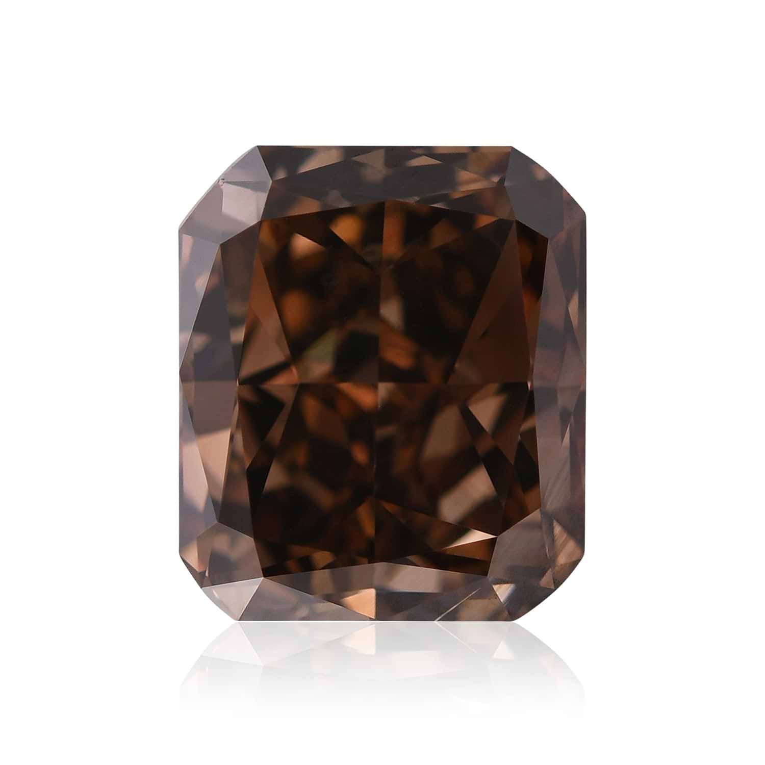 3.65 Carat Fancy Dark Orangy Brown Cushion Diamond SI1 GIA