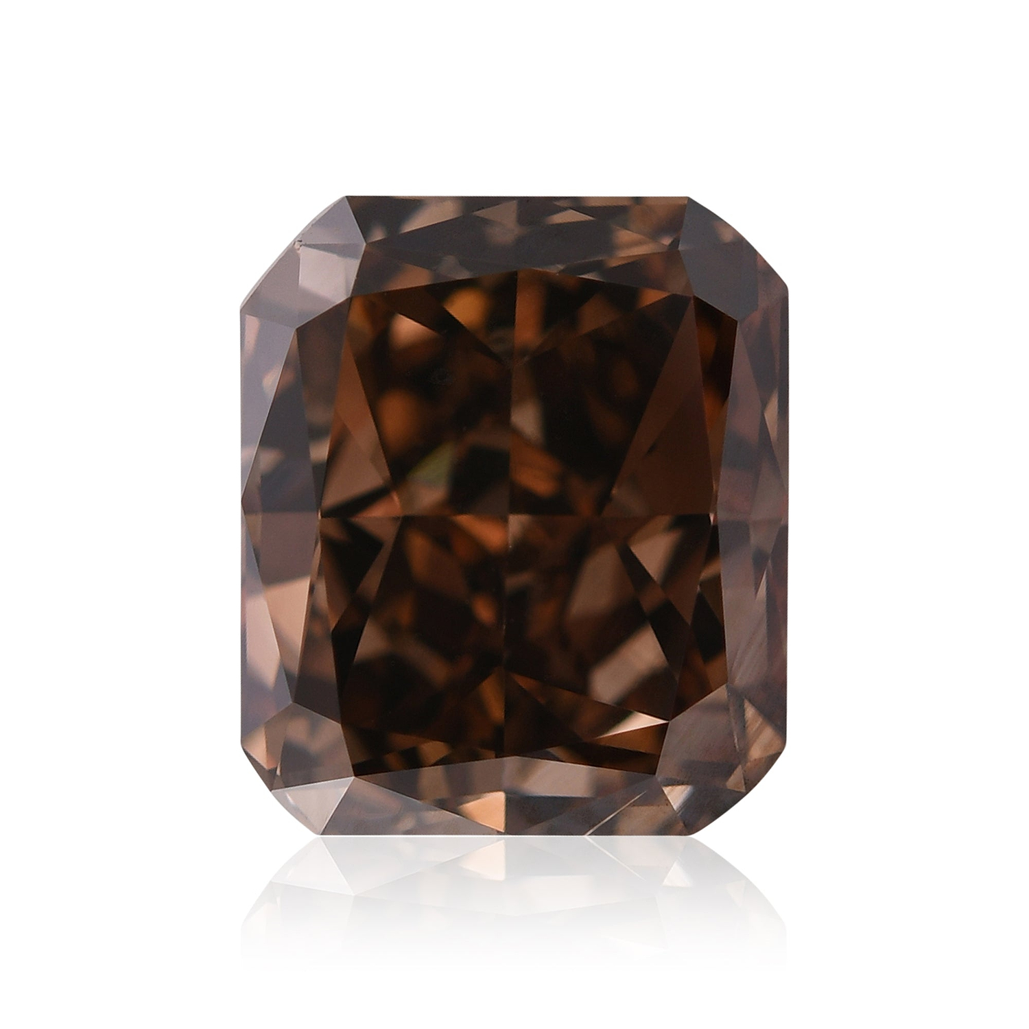 3.65 Carat Fancy Dark Orangy Brown Cushion Diamond SI1 GIA