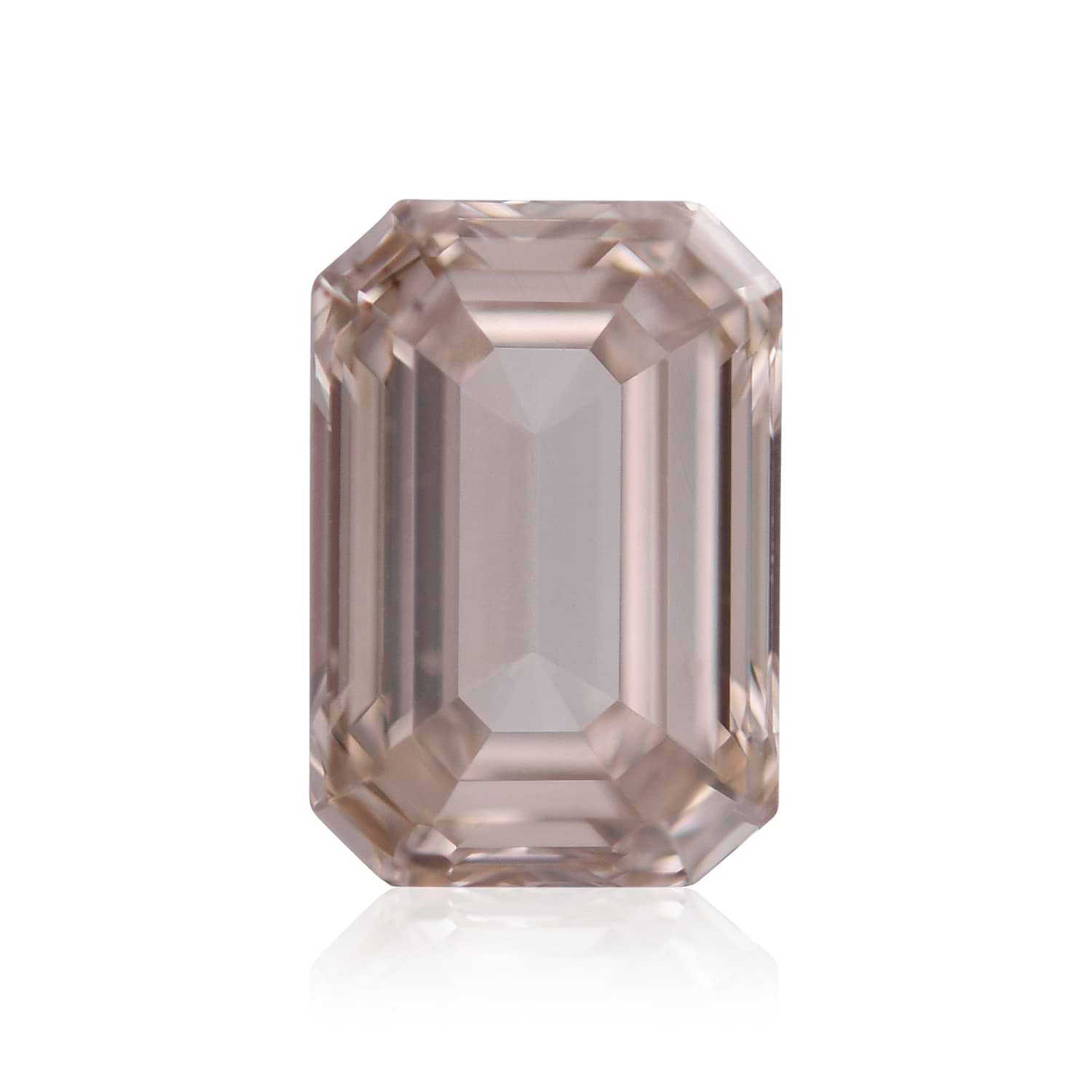 0.61 Carat Fancy Pinkish Brown Emerald Diamond VS2 GIA