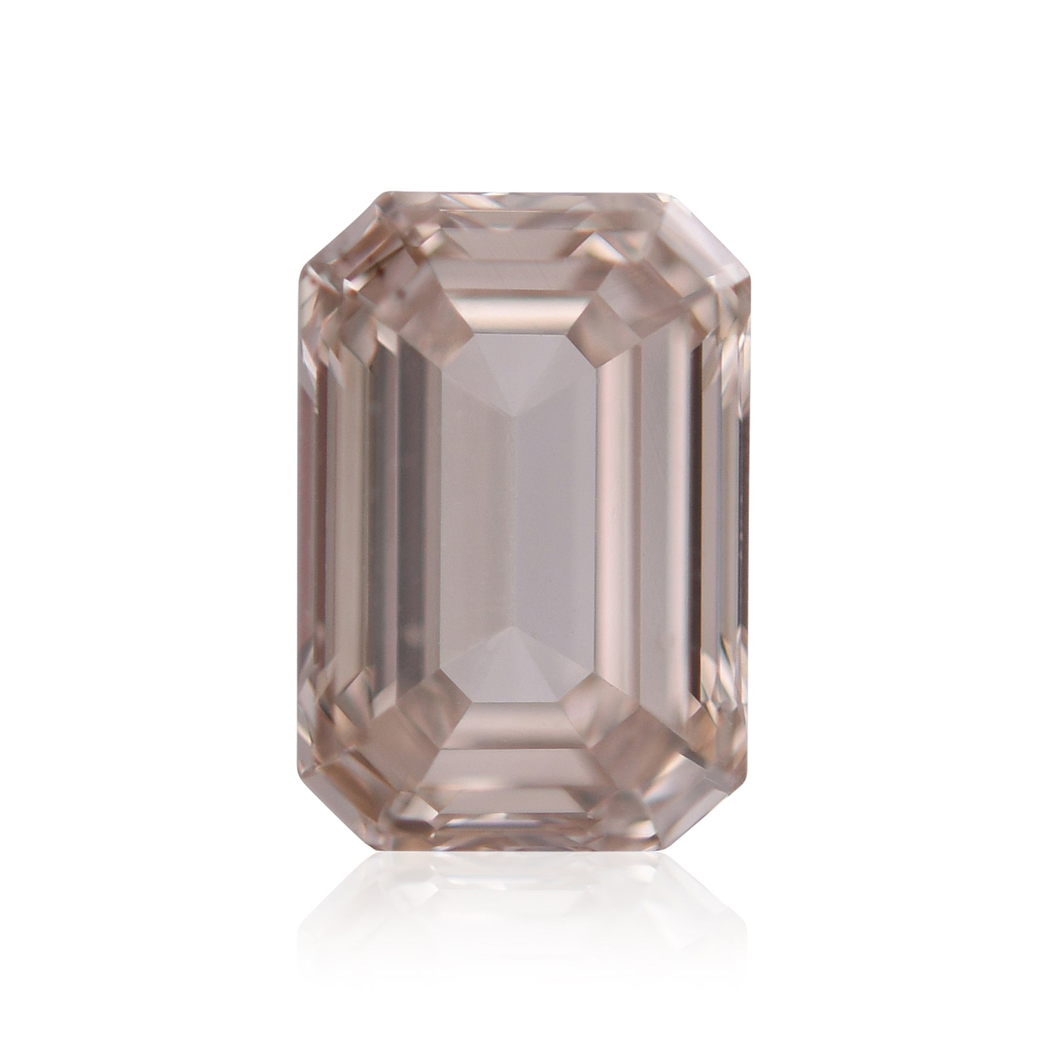 0.61 Carat Fancy Pinkish Brown Emerald Diamond VS2 GIA