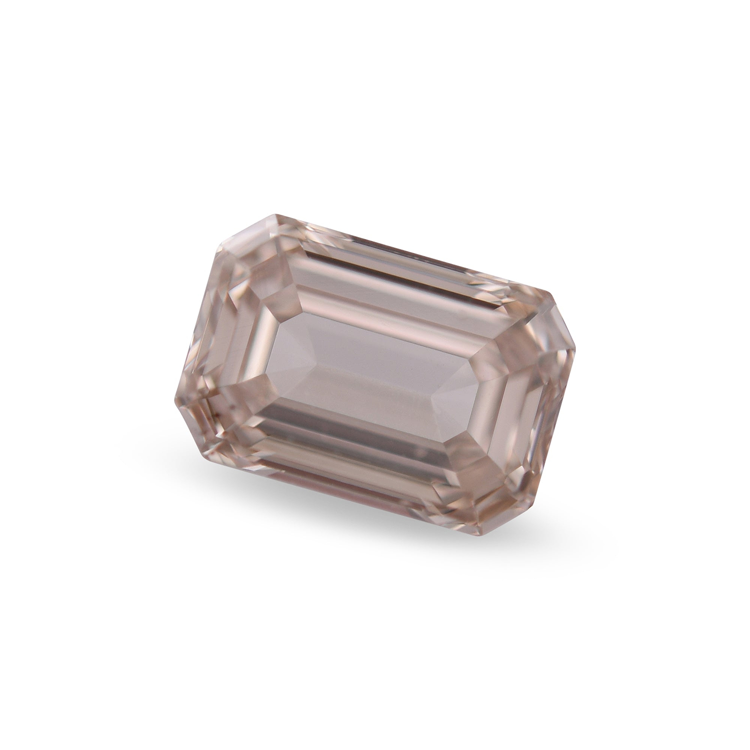 0.61 Carat Fancy Pinkish Brown Emerald Diamond VS2 GIA