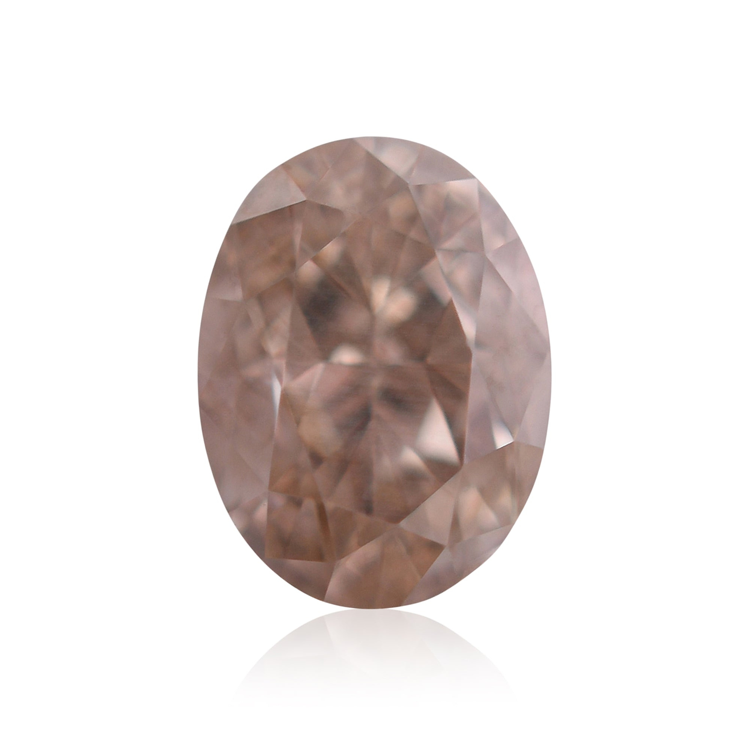 0.26 Carat Fancy Pinkish Brown Oval Diamond VS2 GIA