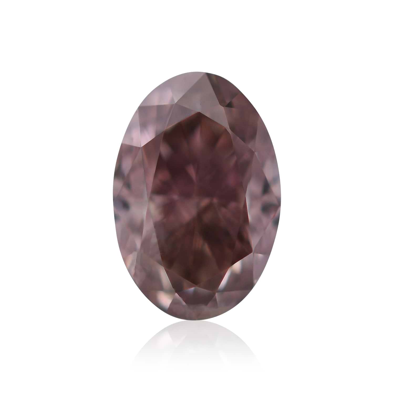 0.27 Carat Fancy Dark Pinkish Brown Oval Diamond (SI2) GIA