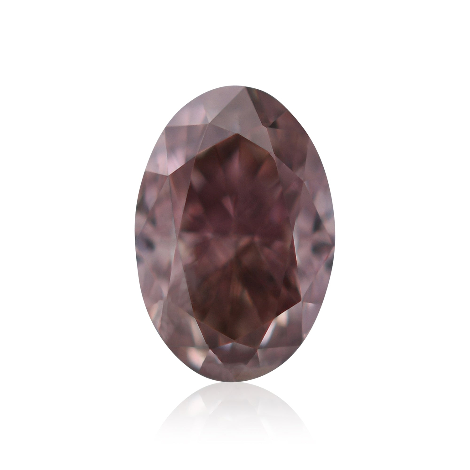 0.27 Carat Fancy Dark Pinkish Brown Oval Diamond (SI2) GIA
