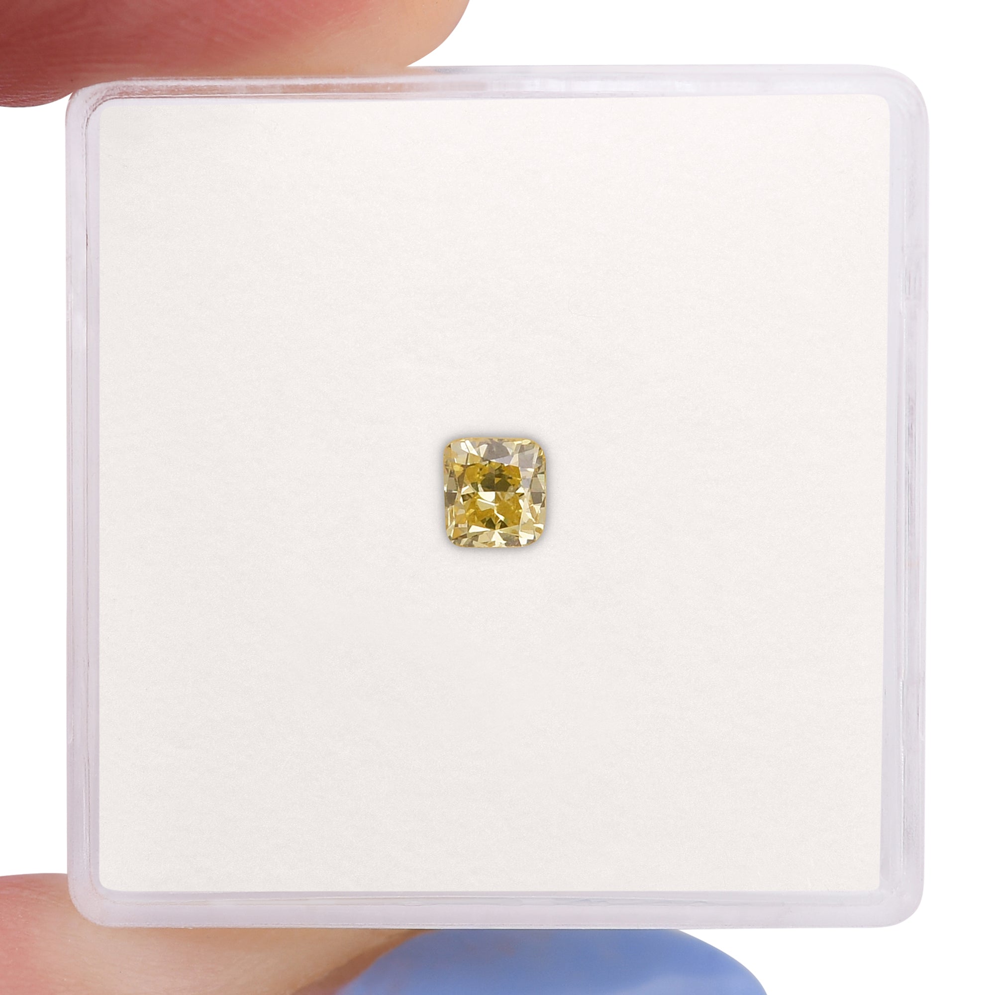 0.86 Carat Fancy Intense Yellow Octagon Diamond VS2 GIA