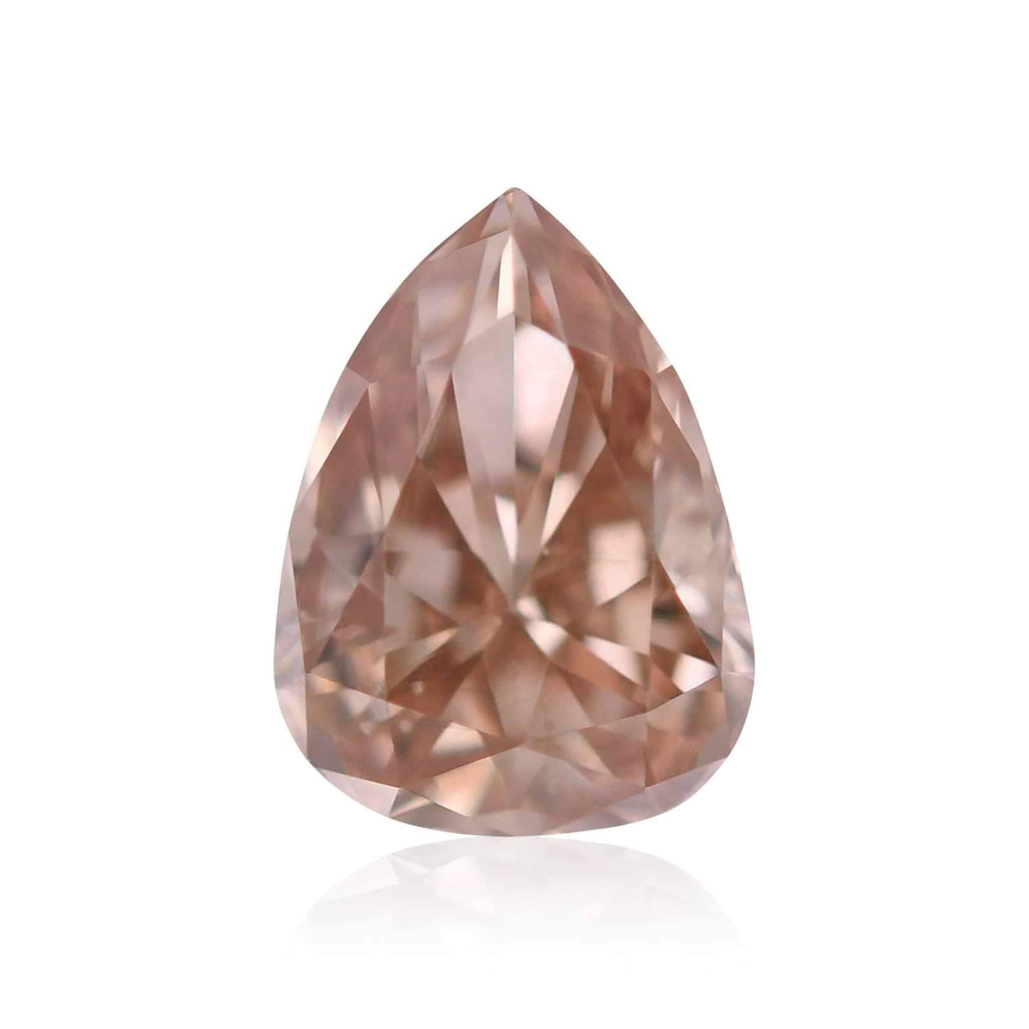 0.20 Carat Fancy Pink Brown Pear Diamond SI2 GIA