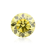 0.52 Carat Fancy Intense Yellow Round Brilliant Diamond VS1 GIA