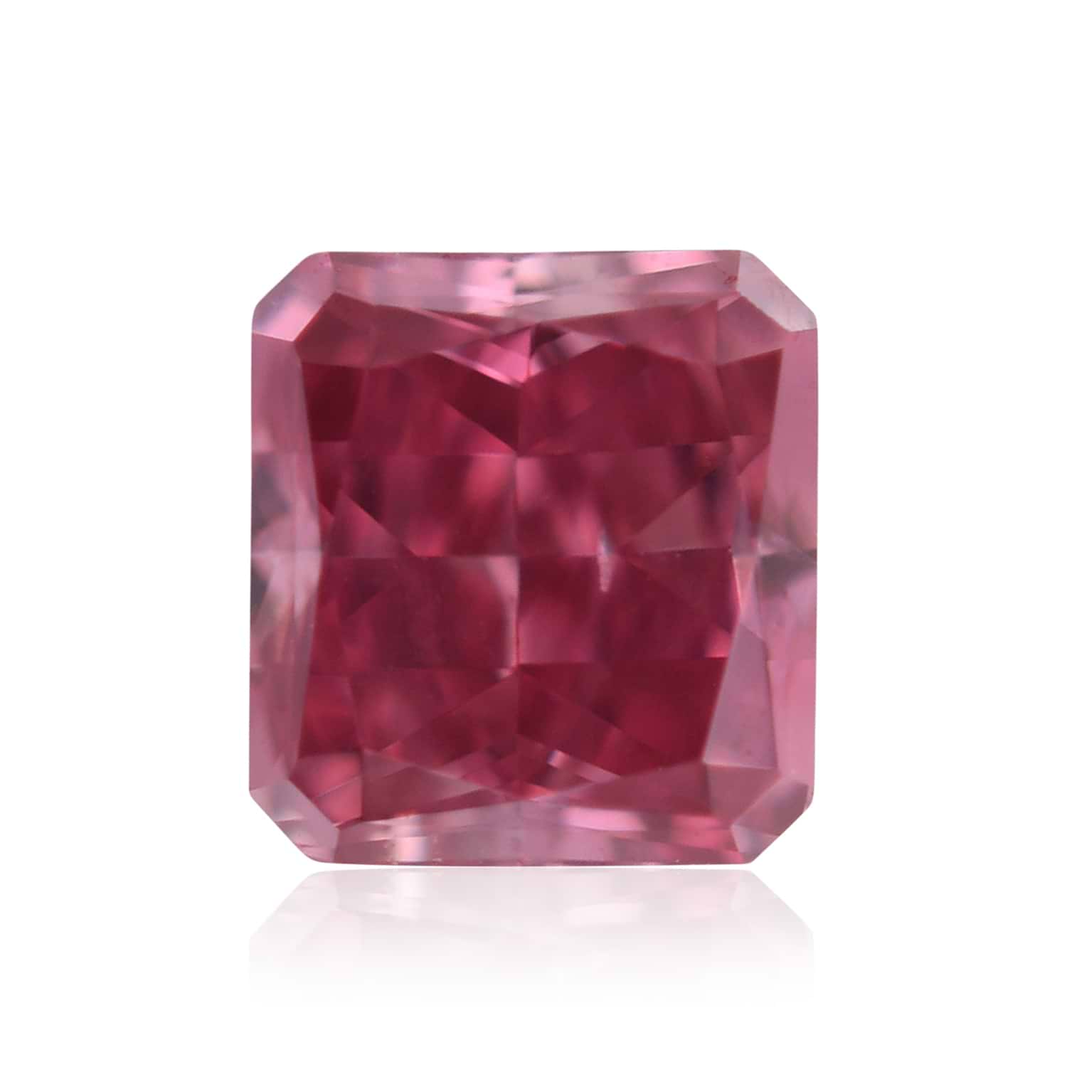 0.21 Carat Fancy Purplish Red Radiant Argyle Diamond SI1 GIA and Argyle