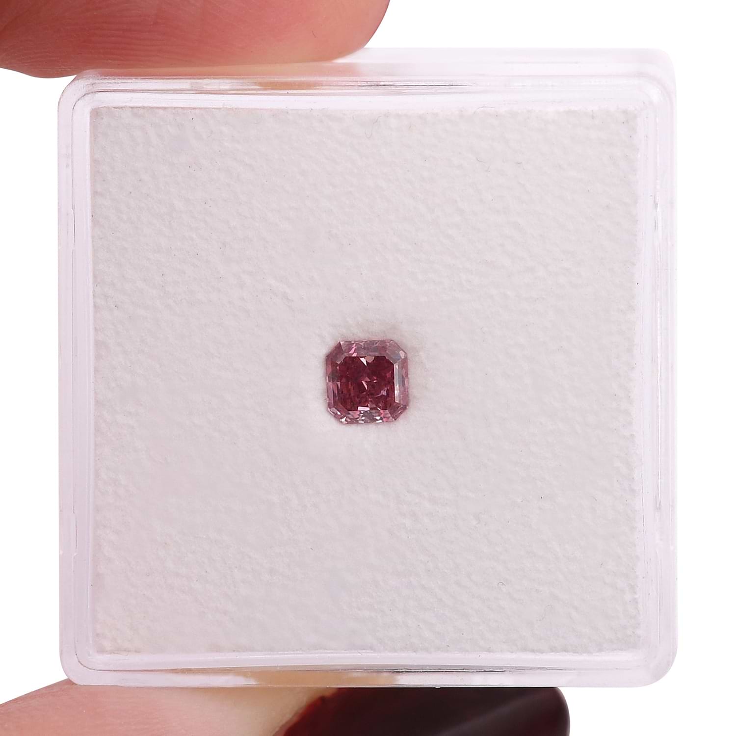 0.26 Carat Fancy Red Radiant Argyle Diamond I1 GIA and Argyle