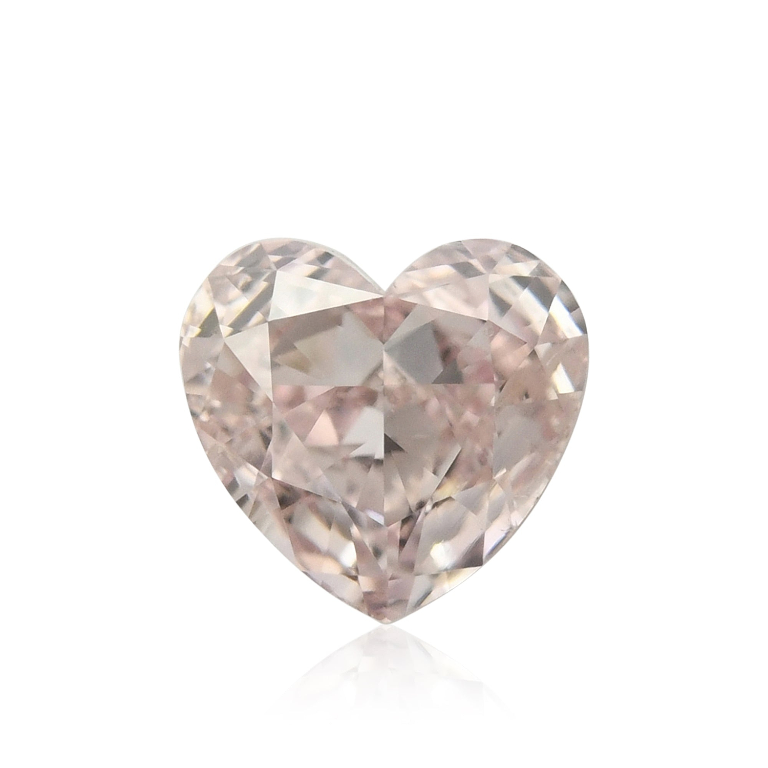 0.40 Carat Fancy Light Orangy Pink HEART Diamond SI2 GIA